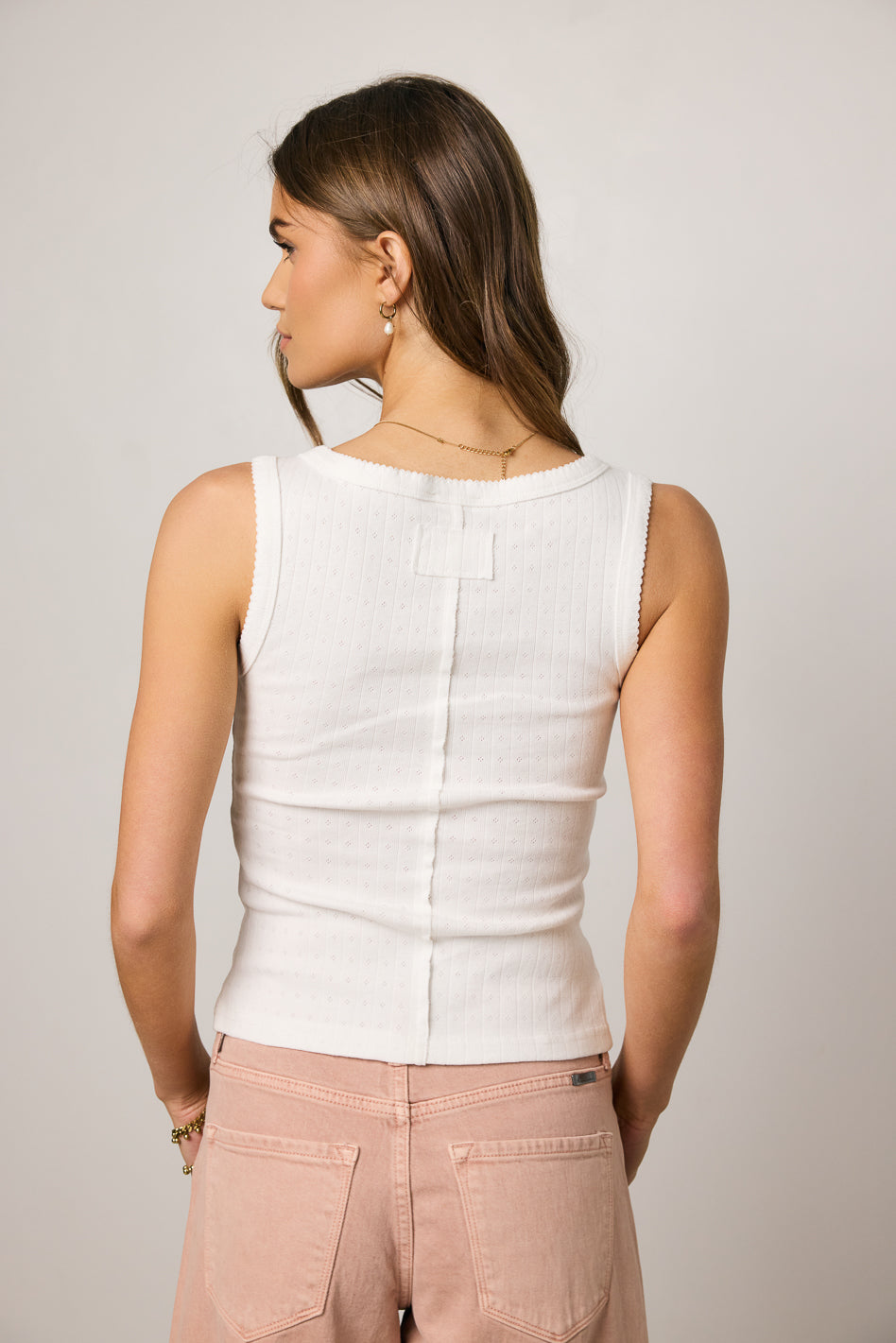 Apollo Knit Tank Top for Women - Soft Breathable White Summer Casual Top | Perfect for Gym, Yoga, and Beach Wear