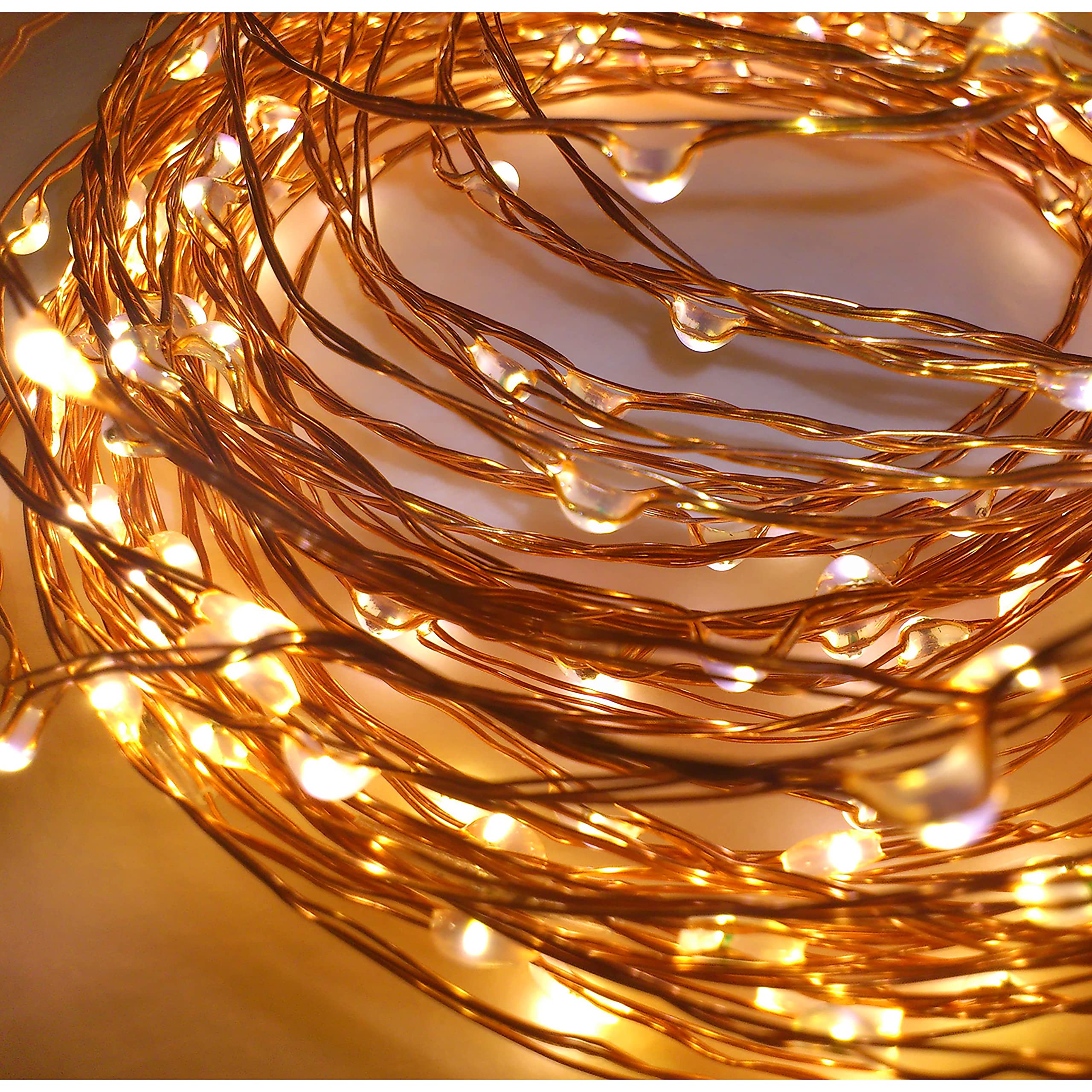 Ashland 40-Count Warm White Copper Wire LED String Lights - Perfect for Bedroom, Wedding, Party & Outdoor Decor