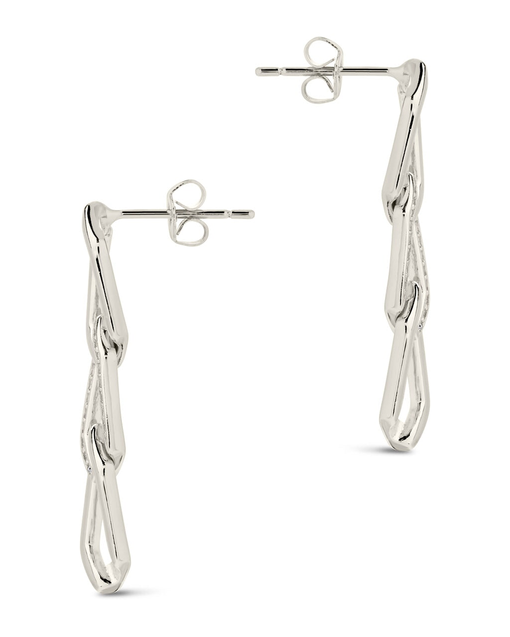 Kinslee Chain Drop Stud Earrings for Women - Dainty Gold Plated Elegant Jewelry - Perfect for Parties, Weddings & Everyday Wear