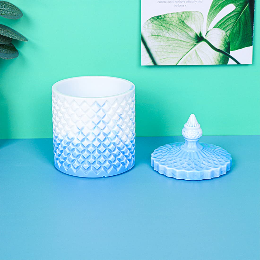 Voyyphixa Silicone Resin Jar Molds with Lid - Jewelry Box & Crystal Container Molds for Epoxy Resin, DIY Crafts, Trinket Storage - Perfect for Handmade Jewelry, Home Decor, and Gift Making (Set of 3)