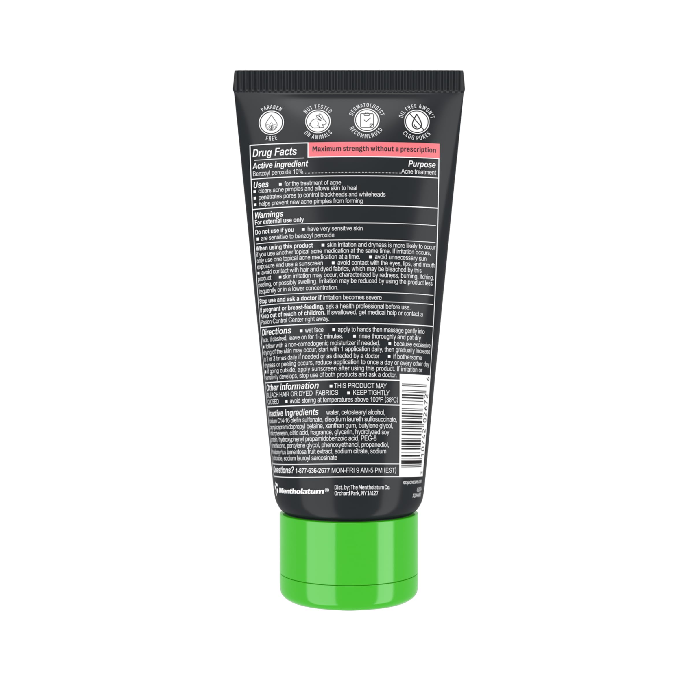 Oxy Maximum Strength Face Wash for Acne-Prone Skin - Deep Cleansing & Oil Control for Clear, Healthy Skin | Perfect for Daily Skincare Routine & Breakout Prevention