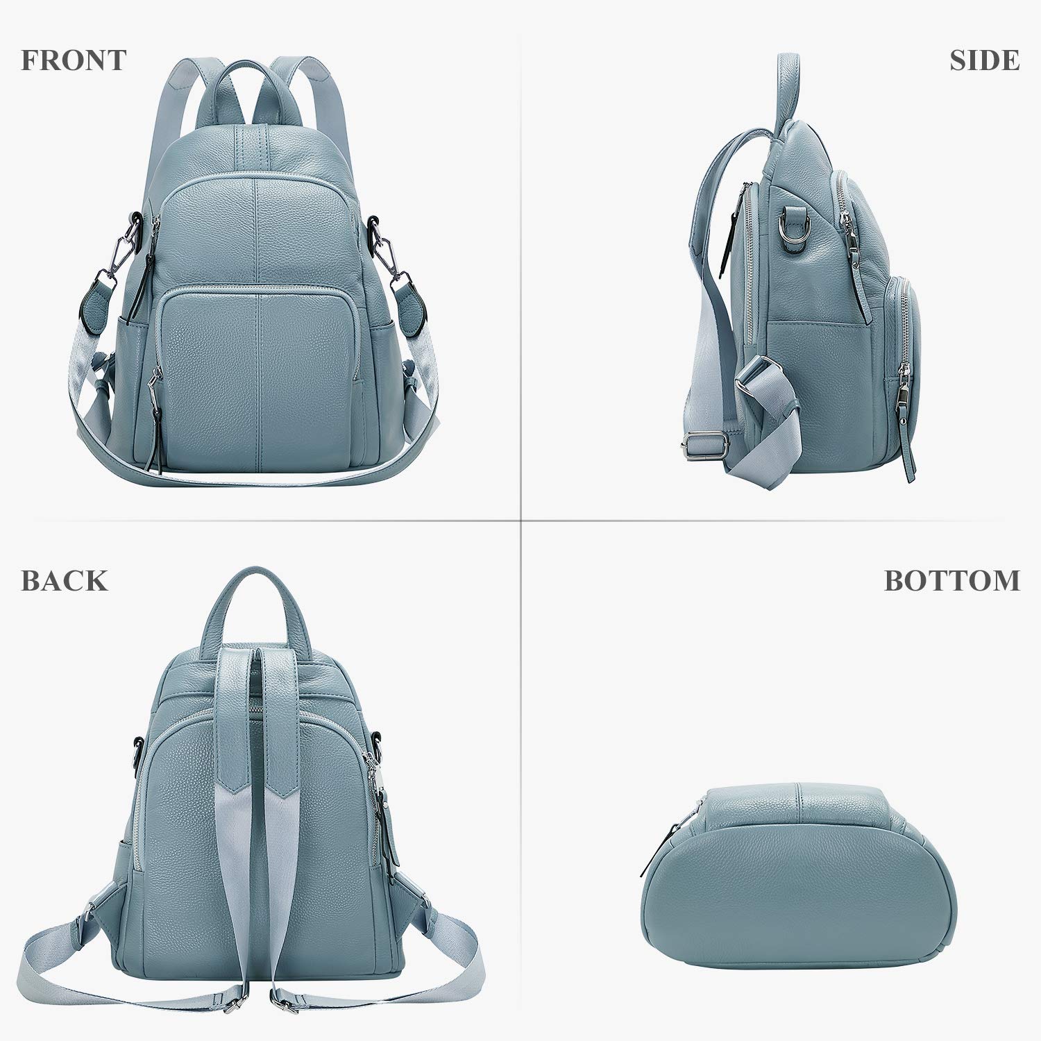 ALTOSY Women's Soft Leather Backpack Purse - Stylish & Versatile Shoulder Bag for Work, Travel & Daily Use