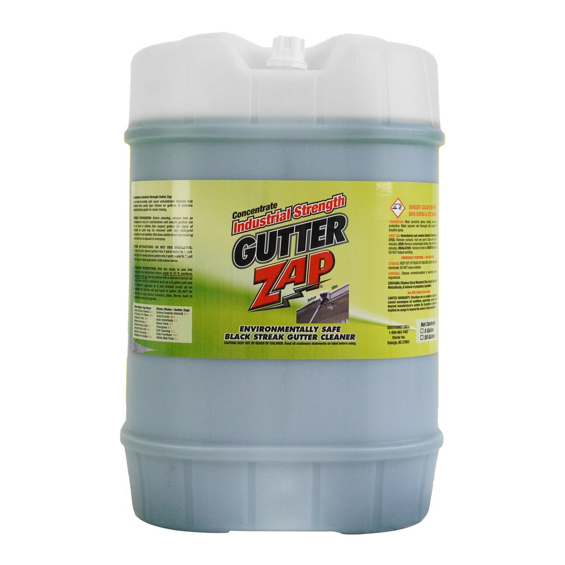 Xterior Gutter Zap Gutter Stain Remover - Powerful Outdoor Cleaning Solution for Gutters, Downspouts & Roof Stains | Removes Tough Stains, Mold & Mildew | Perfect for Home Maintenance & Exterior Cleaning