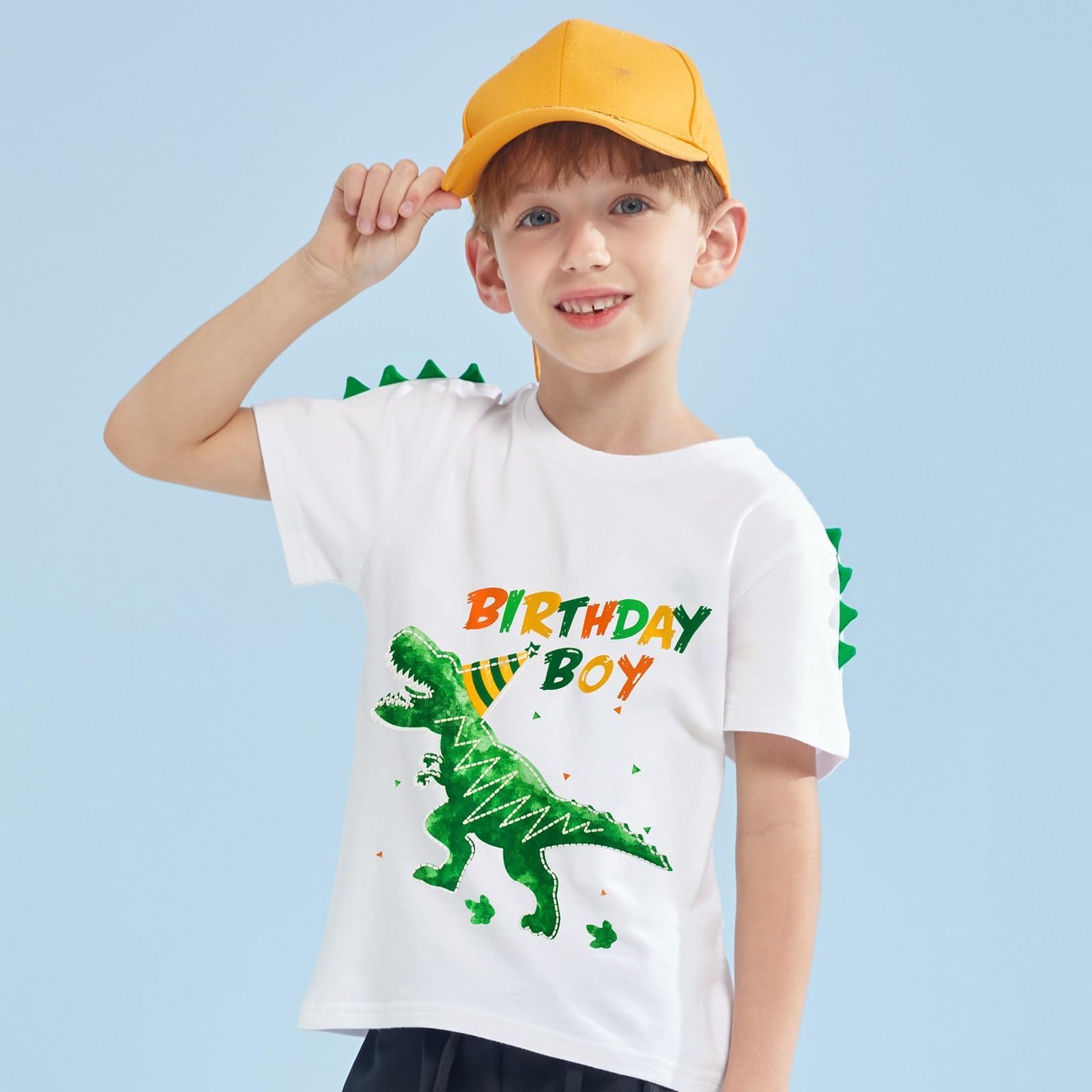 Dinosaur Birthday T-Shirt for Boys - Cute Dino Themed Birthday Party Shirt for Toddlers & Kids | Perfect for Birthday Celebrations, School Events & Casual Wear