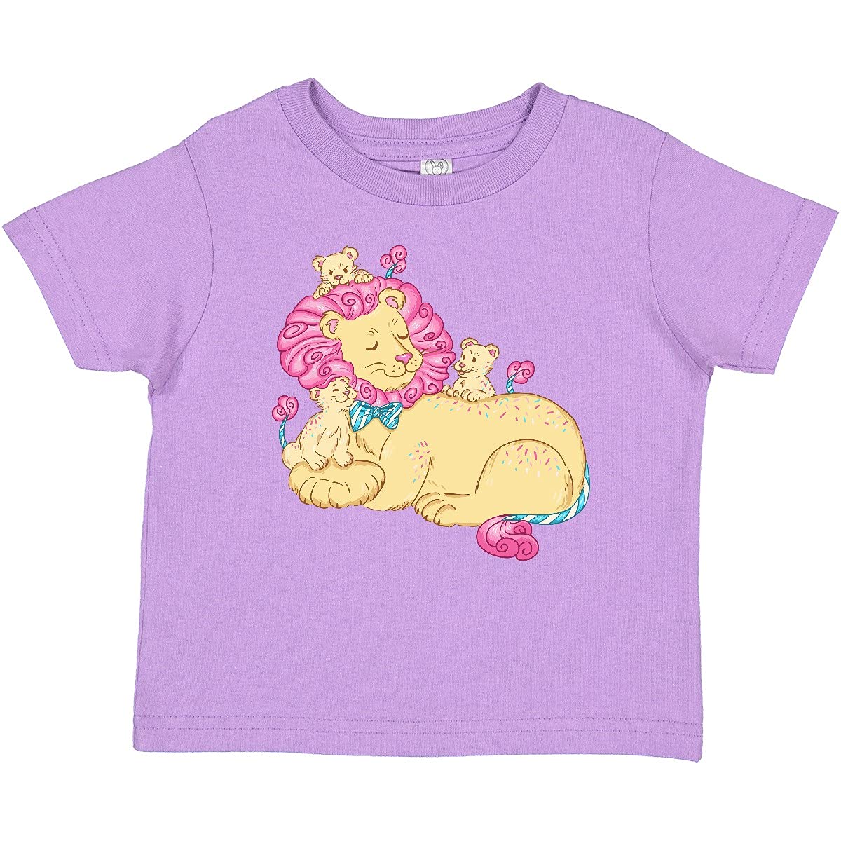 Inktastic Cotton Candy Lions with Pink Mane Baby T-Shirt - Cute Graphic Tee for Toddlers & Infants - Perfect for Playdates, Birthday Parties & Family Photos