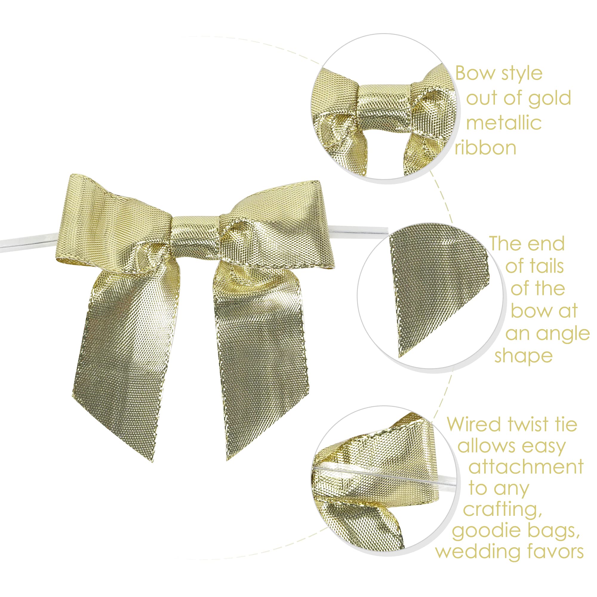 Gold Christmas Bows 3