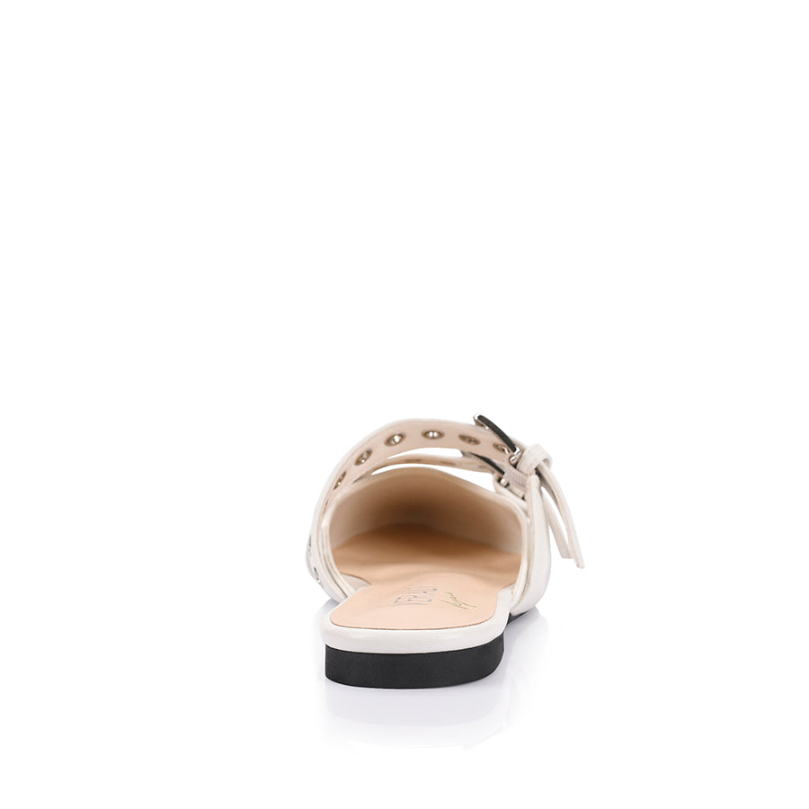 Indianna Pointed Toe Ballet Flats for Women - Chalk White | Comfortable & Stylish Shoes for Office, Casual Wear & Special Occasions