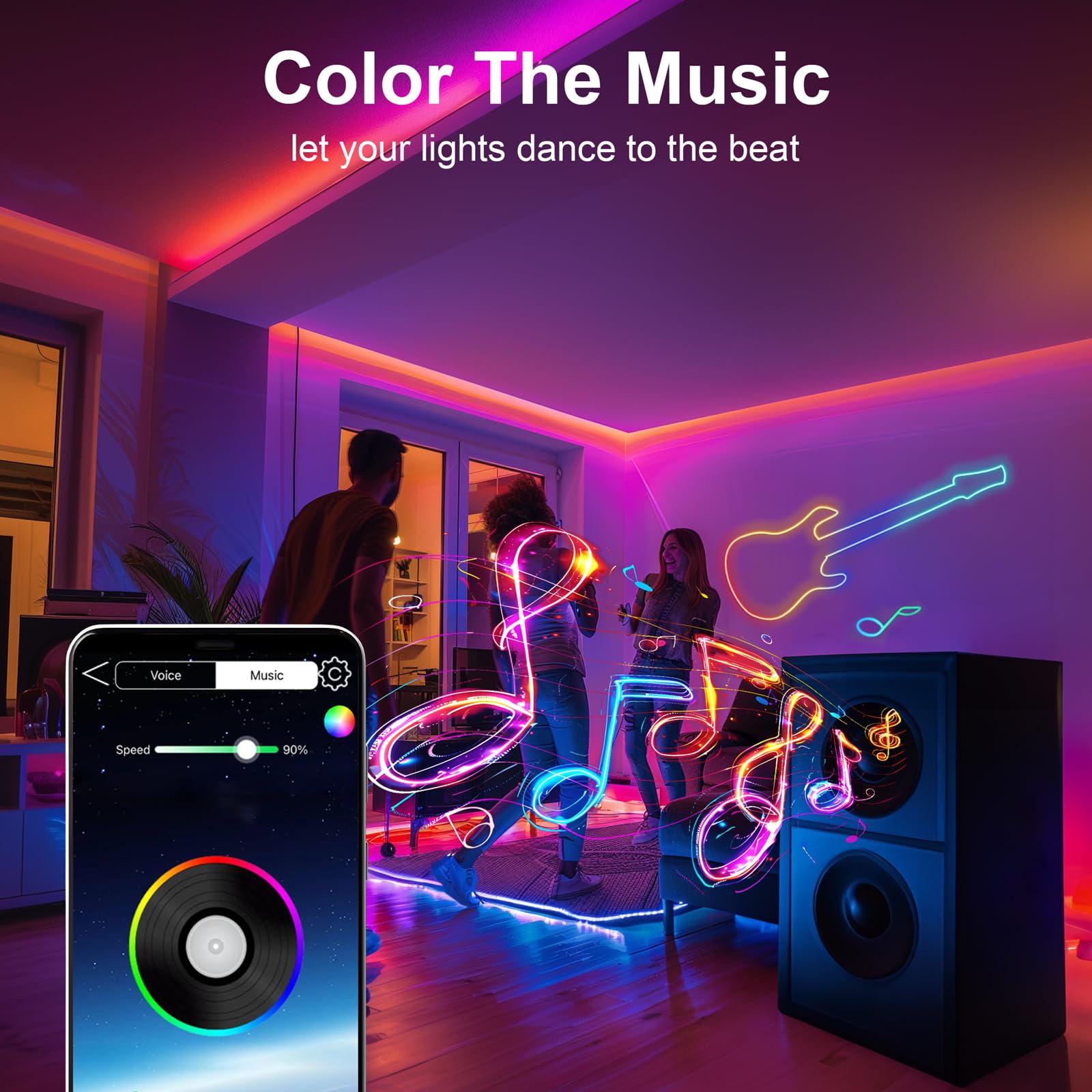 16.4ft RGB LED Neon Rope Lights - 5M Waterproof IP67 Outdoor Smart Strip Lights with APP/Remote Control, Music Sync & DIY Modes - Perfect for Bedroom Decor, Party Lighting, and Festival Atmosphere