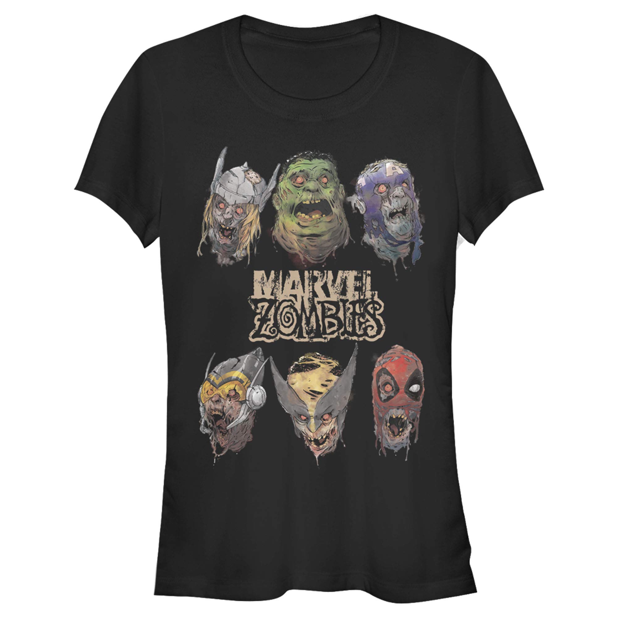 Junior's Marvel Zombies Happy Heroes Graphic T-Shirt for Kids - Fun Superhero Tee for Casual Wear & Marvel Fan Gifts