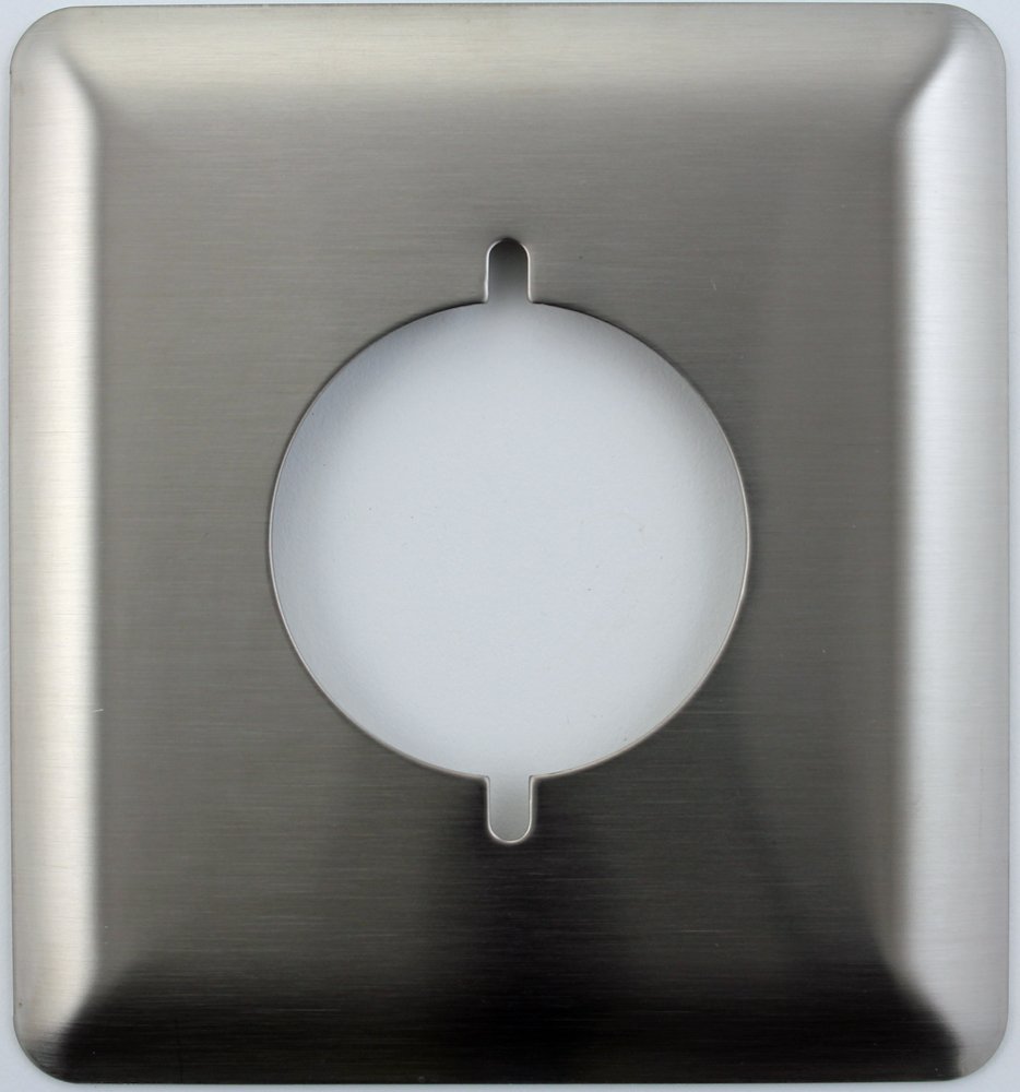 Mulberry Princess Style Satin Stainless Steel 2 Gang Slotted Dryer Receptacle Outlet Switch Plate Cover - Elegant Electrical Wall Plate for Laundry Rooms, Garages & Utility Spaces