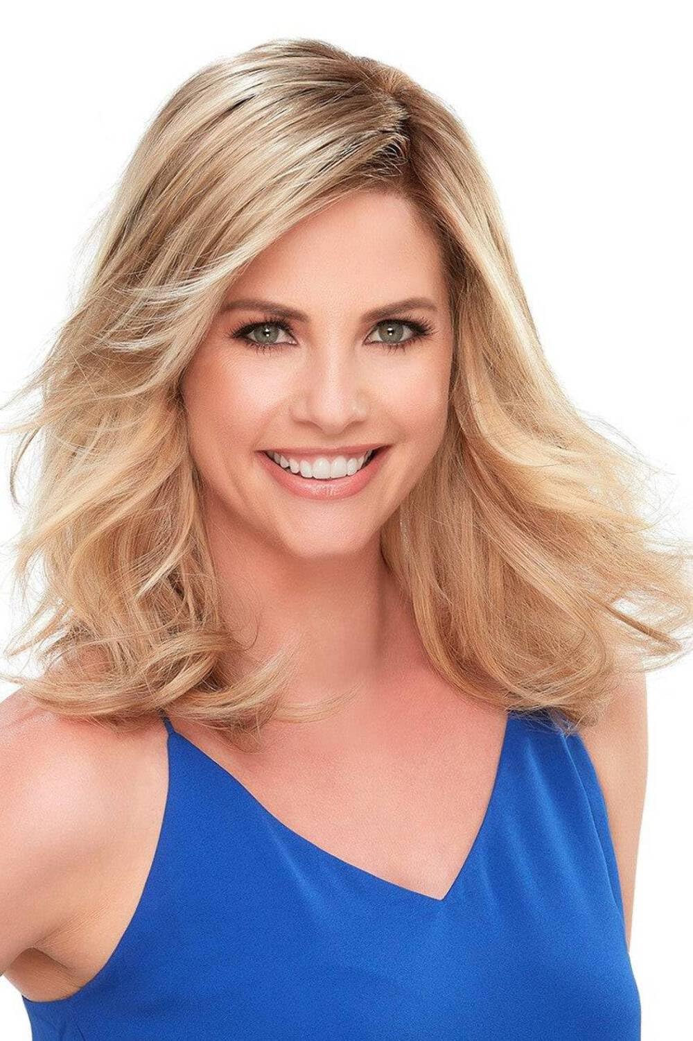 Jon Renau FS17/101S18 12-Inch Lace Front Monofilament Synthetic Hair Topper - Medium Length for Women | Natural-Looking Hair Replacement Solution for Thinning Hair, Daily Wear & Special Occasions