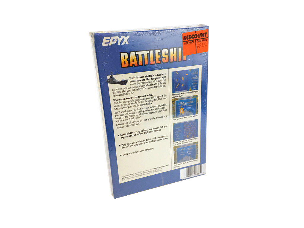 Battleship Amiga Video Game Software - New & Sealed (NIB) by EPYX - Classic Strategy Game for Retro Gaming Enthusiasts | Perfect for Collectors and Nostalgic Gamers
