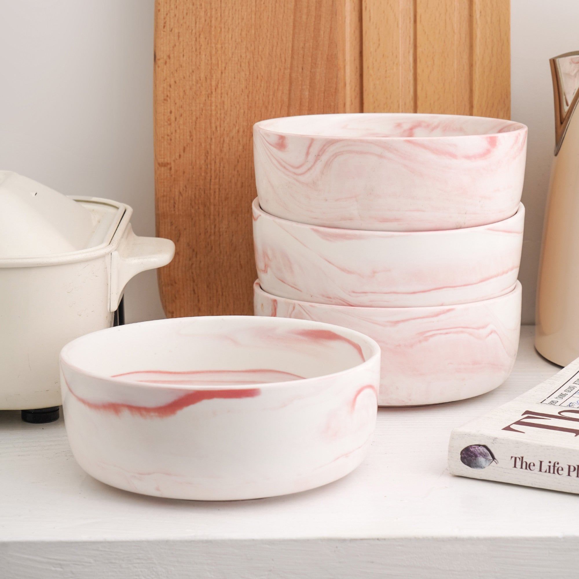 Brighton Porcelain Bowl - Elegant Pink Ceramic Serving Bowl for Soup, Salad & Dessert | Perfect for Dining, Entertaining & Gift Giving