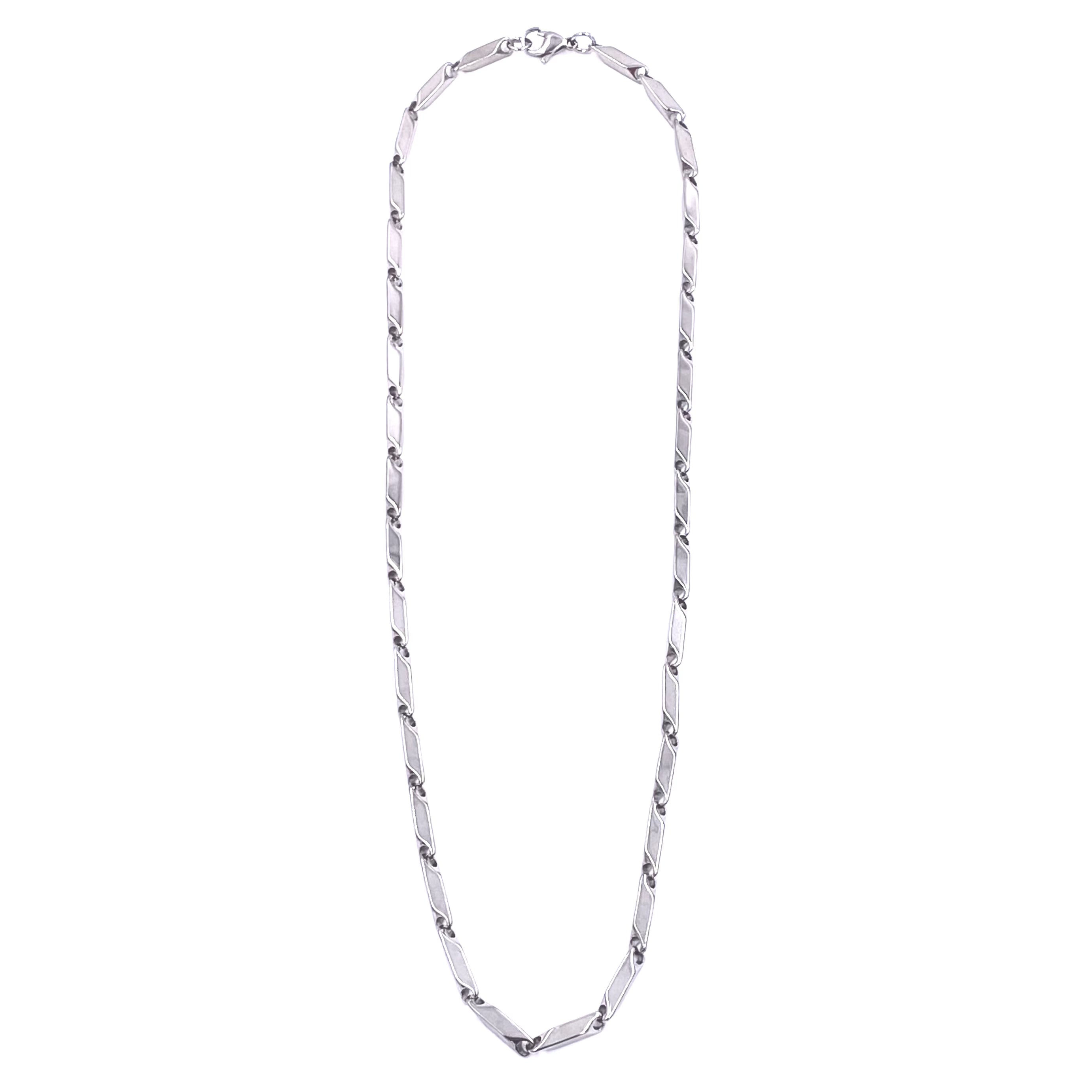 Ashley Gold Stainless Steel Tube Link Chain Necklace for Men - Durable & Hypoallergenic Jewelry Gift for Him, Perfect for Date Night & Formal Occasions
