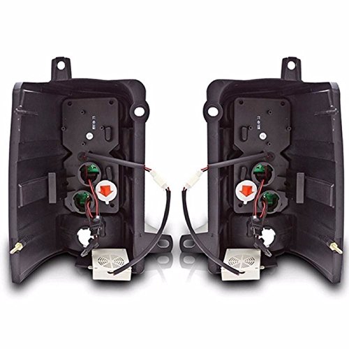 Black Smoke LED Taillight Lamps for 1997-1998 Jeep Grand Cherokee - Rear Replacement Lights with Enhanced Visibility - Perfect for Off-Roading, Night Driving & Custom Car Upgrades