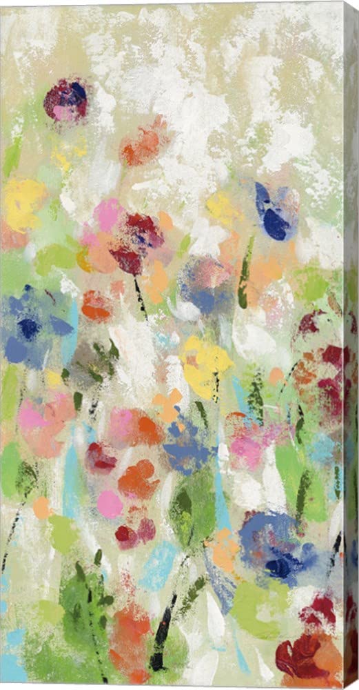 Silvia Vassileva Springtime Meadow Flowers II Canvas Art - 10x20 Inches Gallery Wrap Wall Decor for Living Room, Bedroom & Office