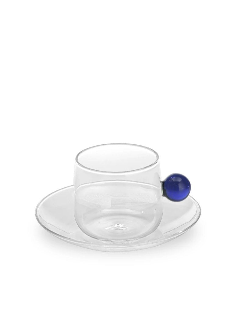 Premium Bilia Espresso Cup & Saucer Set of 2 - Porcelain Coffee Cups for Italian Espresso, Cappuccino & Latte - Perfect for Home, Cafe & Restaurant Use