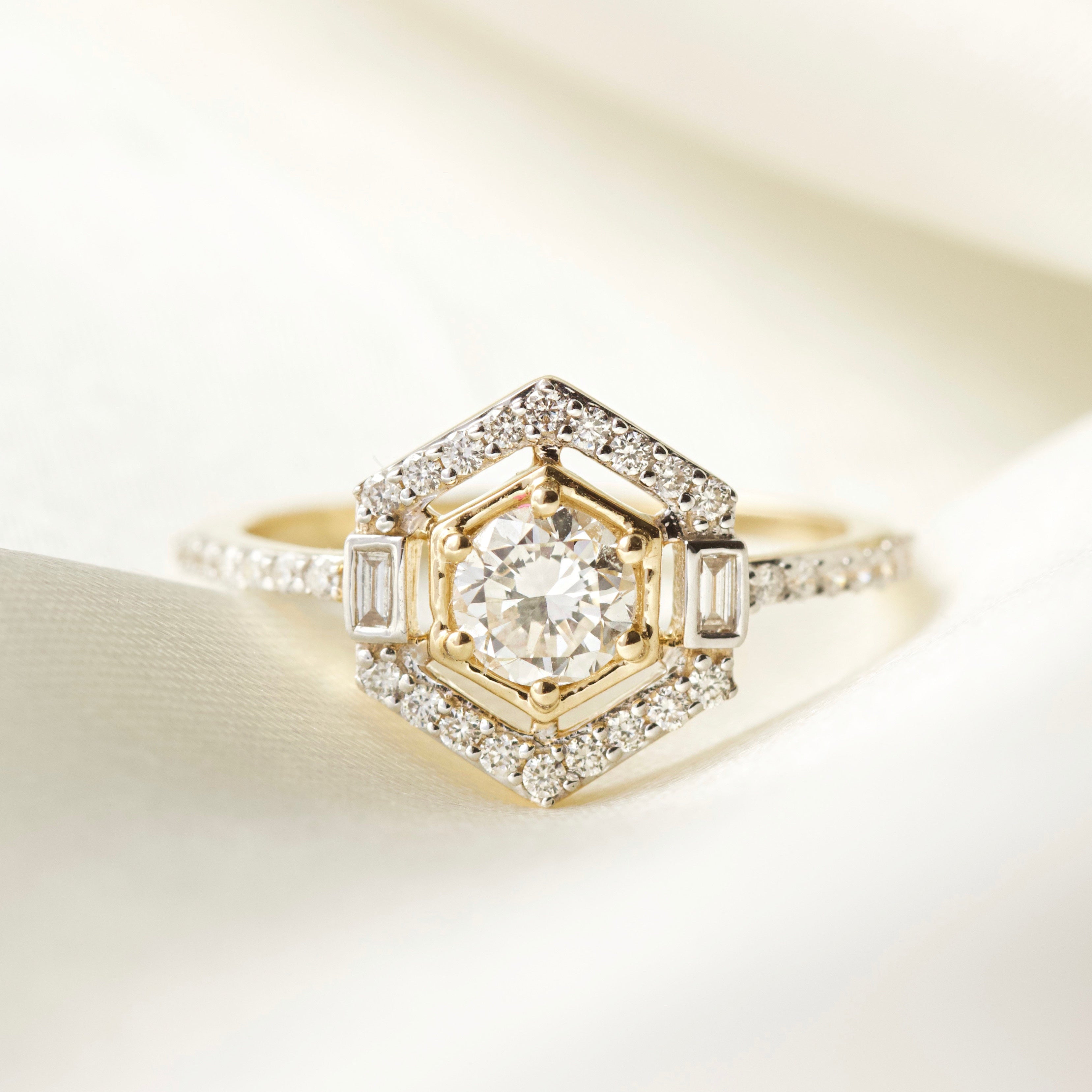 Lab Grown Diamond Ring for Women - UK Size O - Elegant Engagement & Wedding Jewelry Gift