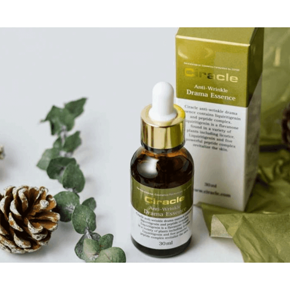 Ciracle Anti Wrinkle Drama Essence 30ml - Korean Skincare for Fine Lines & Wrinkles - Perfect for Night Routine & Anti-Aging Care