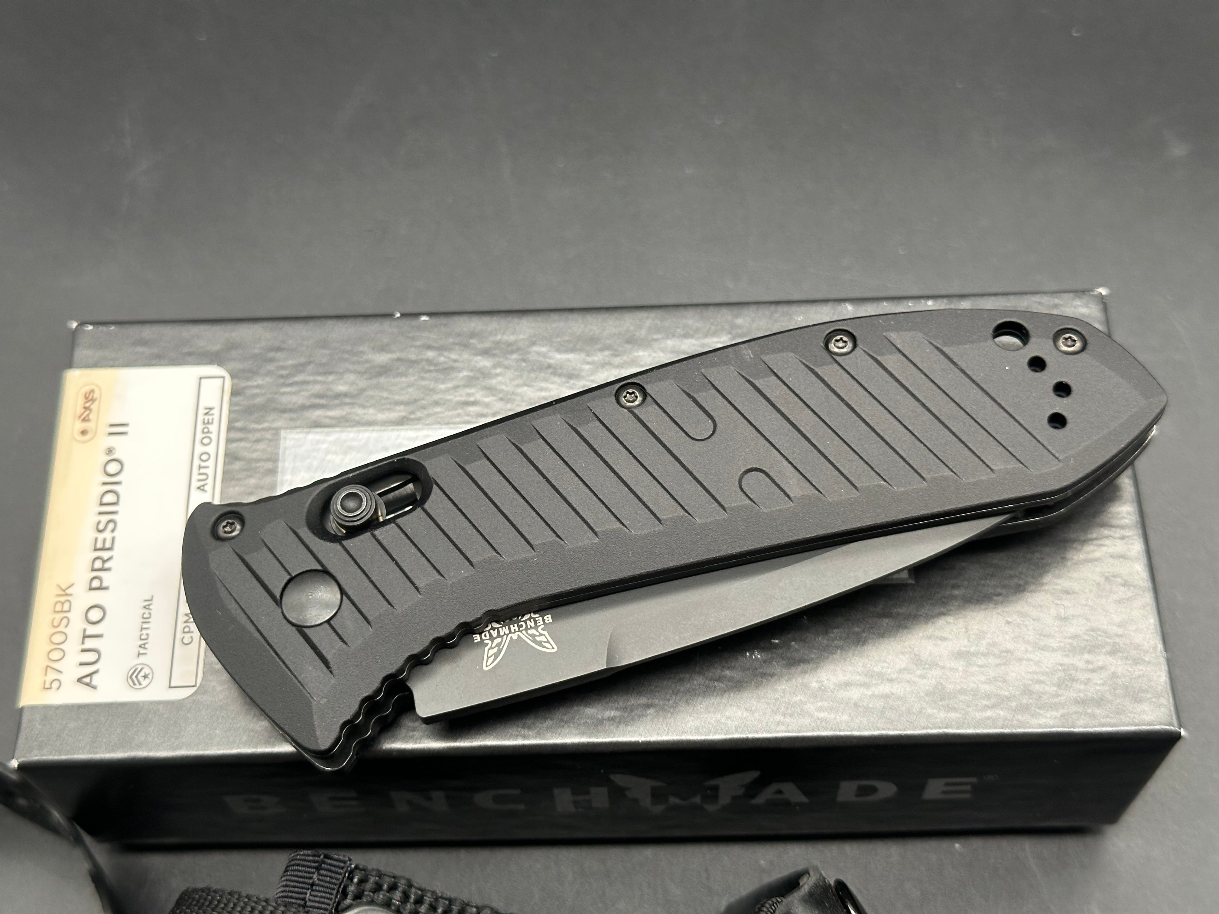 Benchmade 5700SBK Auto Presidio II Automatic Knife - 3.7