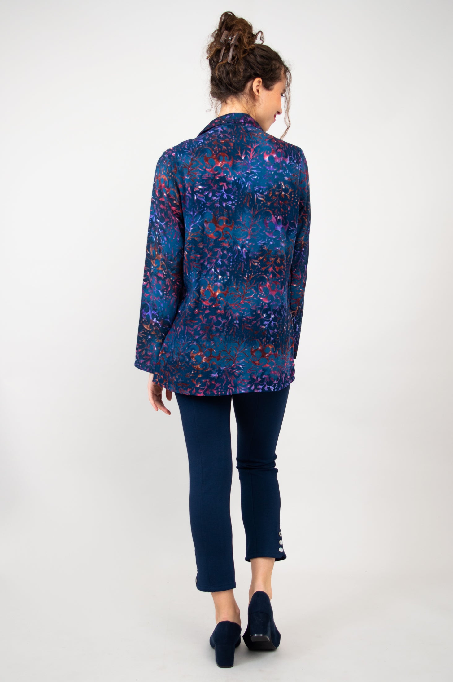 Cindy Long Sleeve Women's T-Shirt - Purple Sprinkle Print Casual Top for Everyday Wear | Final Sale