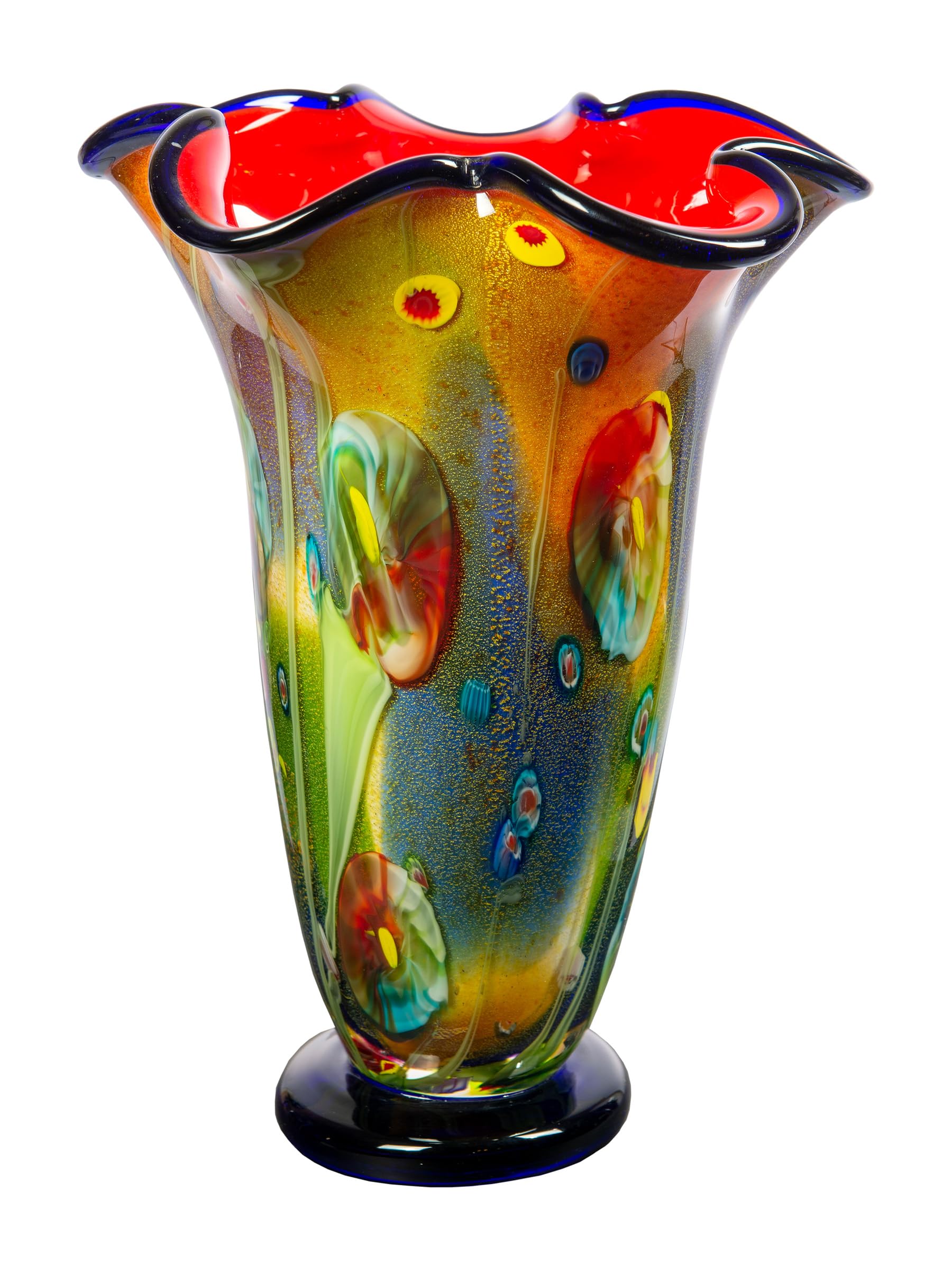 Dale Tiffany AV12101 Coast Sand Contempo Vase - Handcrafted Art Glass Vase for Home Decor, Wedding Centerpiece & Luxury Gift Idea