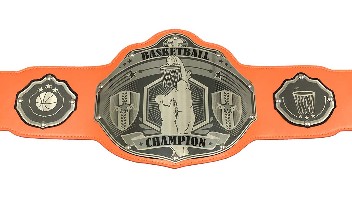 Custom Championship Basketball Trophy Belt - Personalized Text & Colors - Fast 2-Day Production - Perfect for NBA Playoffs, Sports Awards & Team Celebrations