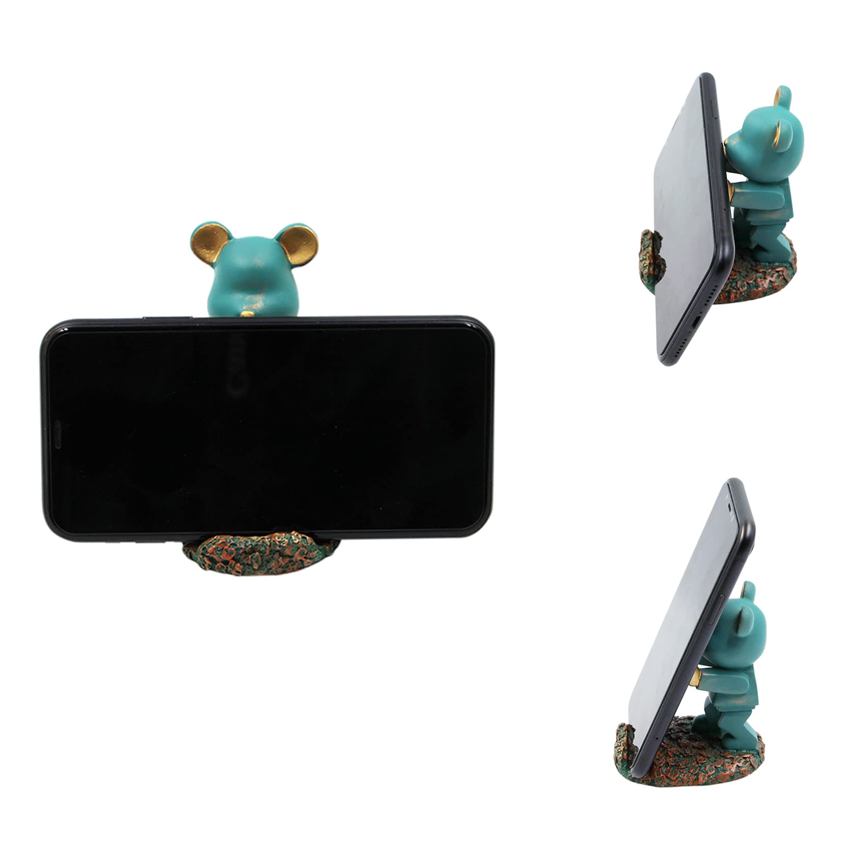 Adorable Bear Phone Holder - Universal Cute Desk Stand for Smartphones & Tablets - Perfect for Office, Home Decor & Gift Giving