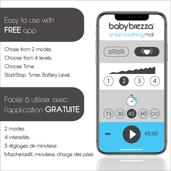 Baby Brezza Smart Soothing Mat - Gentle Vibration & Calming Sounds for Newborns - Perfect for Nursery, Travel & Bedtime Comfort
