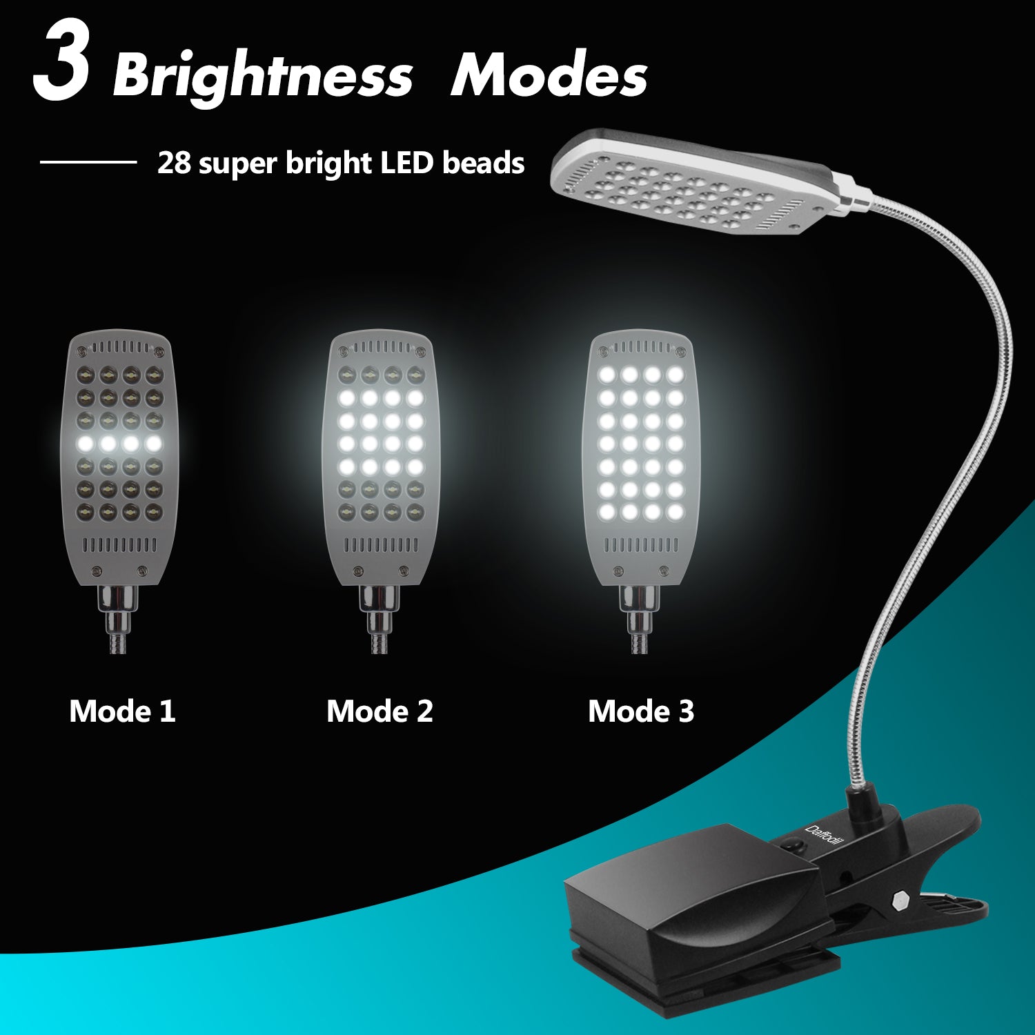 Adjustable USB Gooseneck LED Reading Lamp - Flexible Neck for Bed, Desk & Shelves - Perfect for Night Reading, Studying & Workspace Lighting - ULT300