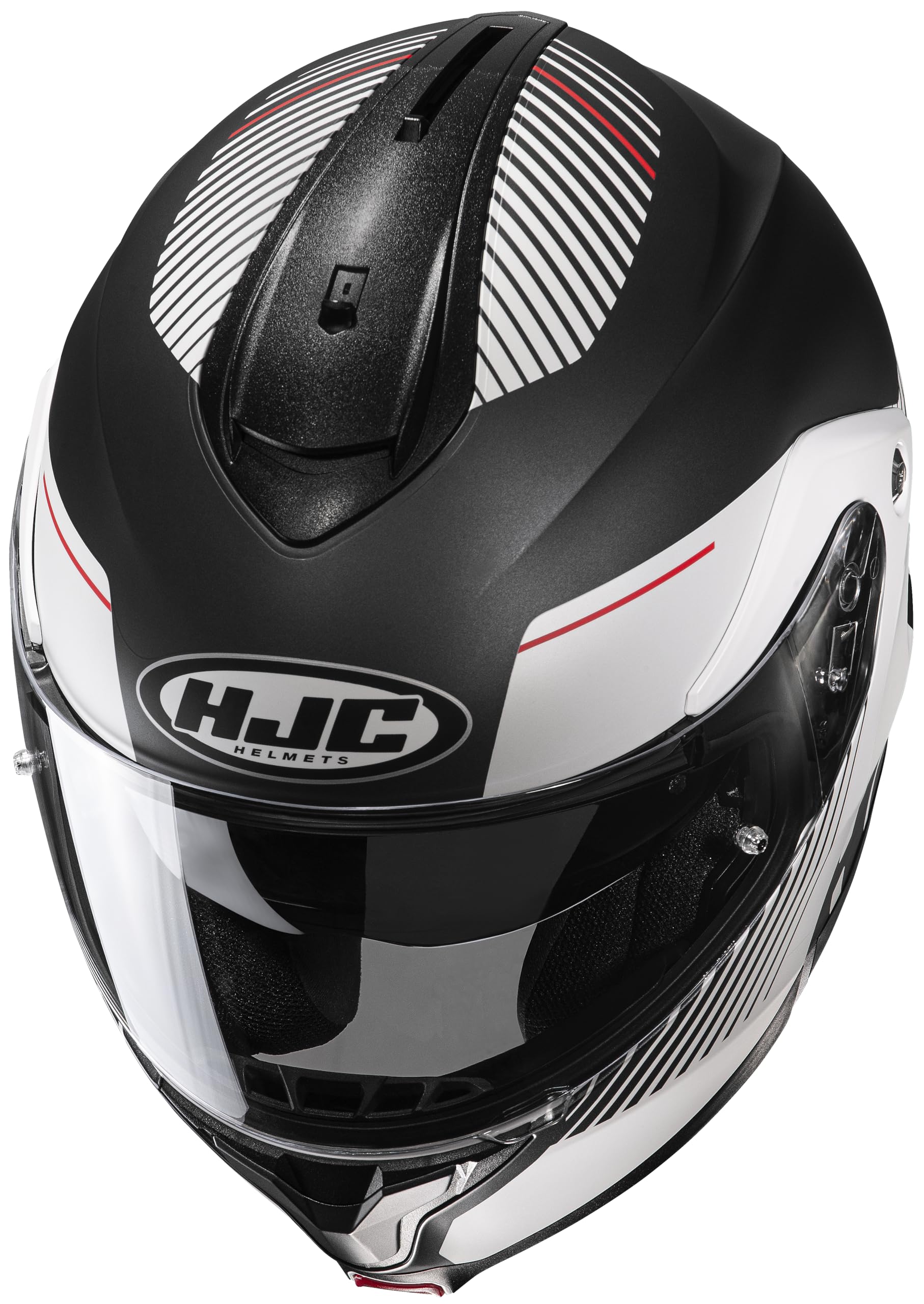HJC C91 Pro Motorcycle Helmet - XL Size, White & Black - DOT & ECE Certified for Street Riding & Racing