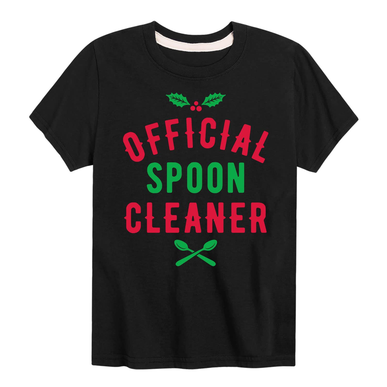 Official Spoon Cleaner Graphic T-Shirt - Youth Short Sleeve Cotton Tee - Funny Kitchen Apparel for Cooking Enthusiasts & Home Chefs