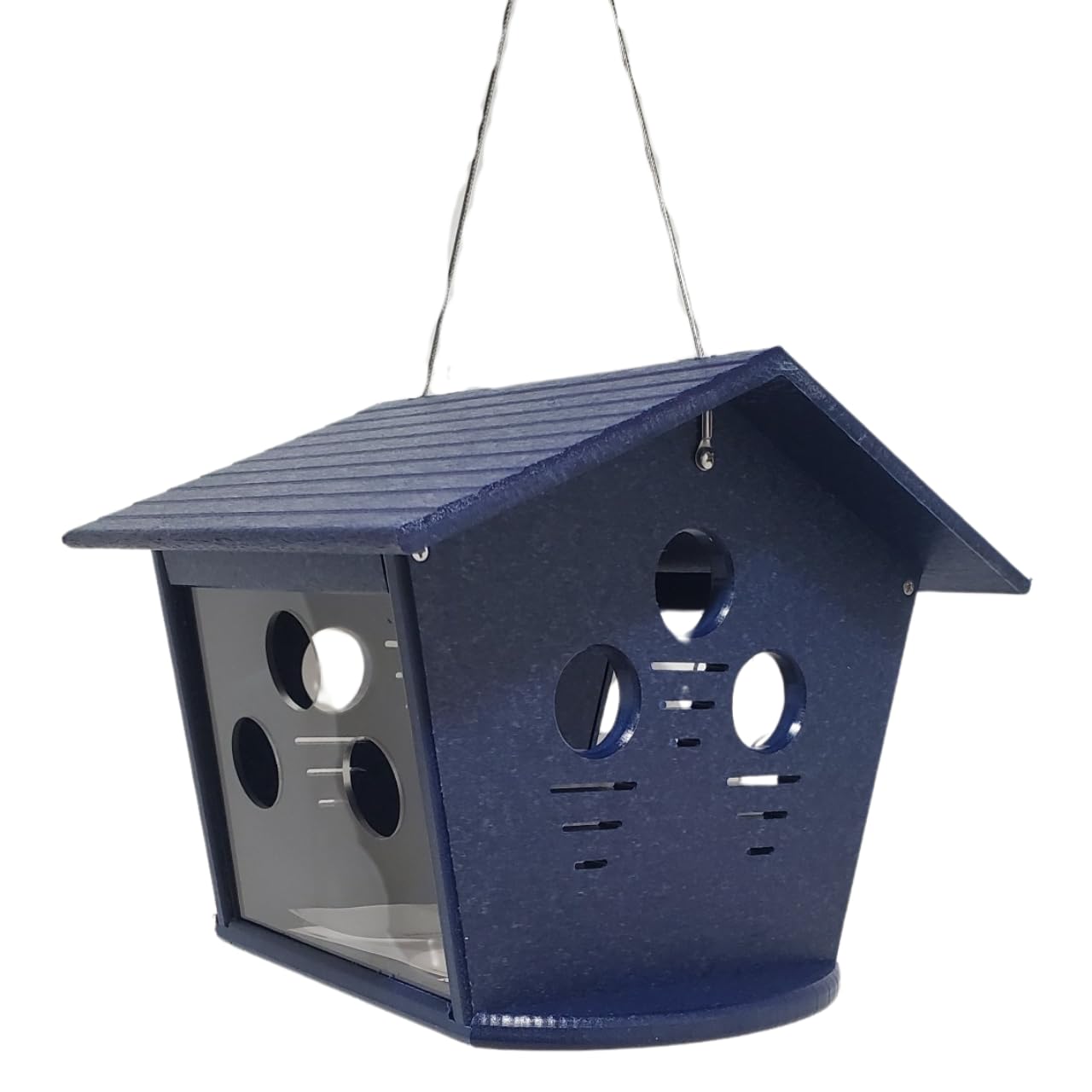 JCs Wildlife Ultimate Enclosed Bluebird Feeder - Starling Proof Bird Feeder with 2 Cups Capacity for Dried Mealworms - Perfect for Backyard Bird Watching & Protecting Bluebirds from Bully Birds