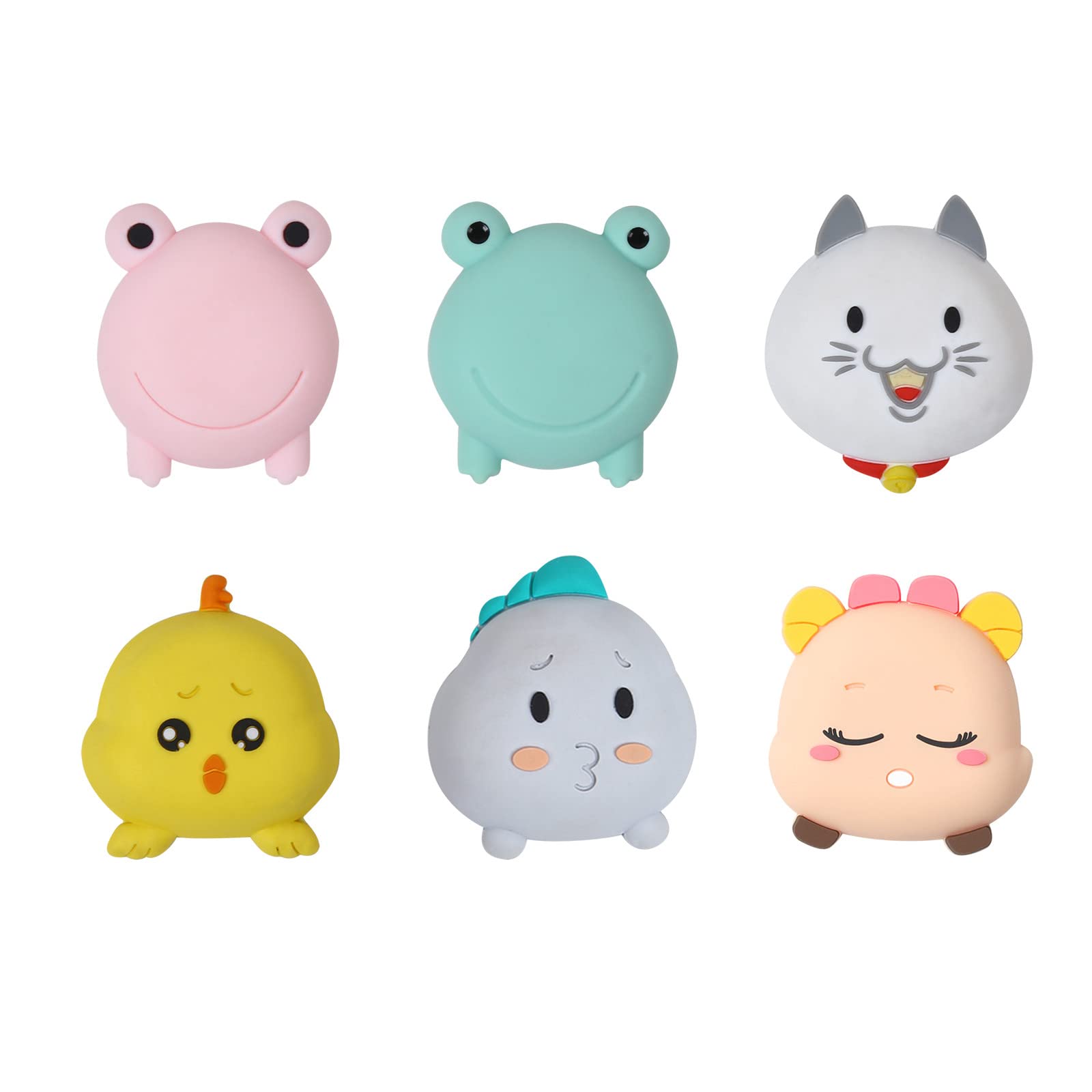 Celendi Soft Silicone Door Handle Bumper Pads - Thickened Cartoon Wall Protectors for Bedroom, Bathroom & Kids Room - Noise Reducing Door Stickers for Home Decor (Set of 4) - Perfect for Childproofing and Preventing Wall Damage