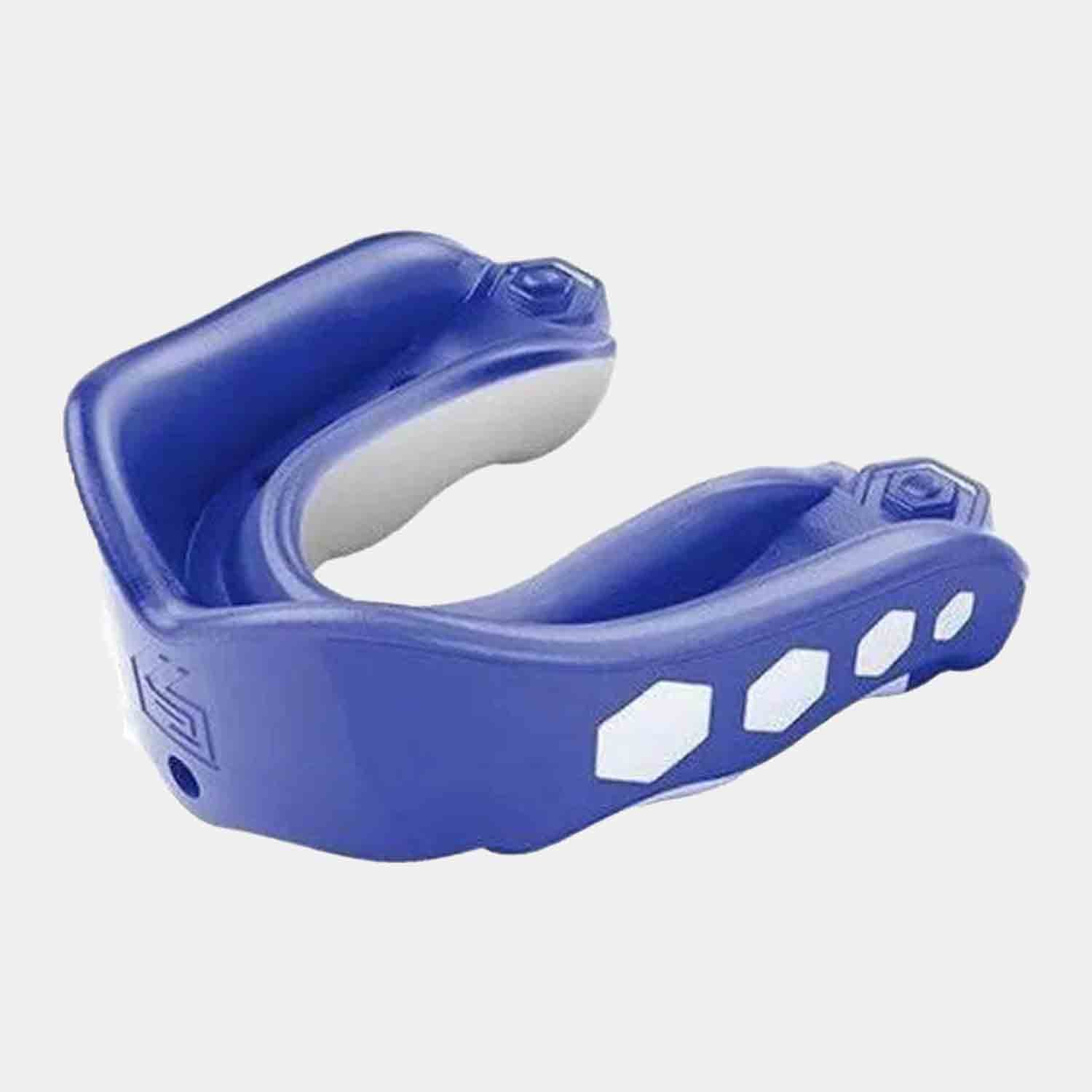Shock Doctor Youth Gel Max Blue Raspberry Flavor Mouthguard - Adjustable Protective Mouth Guard for Kids Sports (Football, Basketball, Hockey, Soccer) - Comfortable & Durable Dental Protection