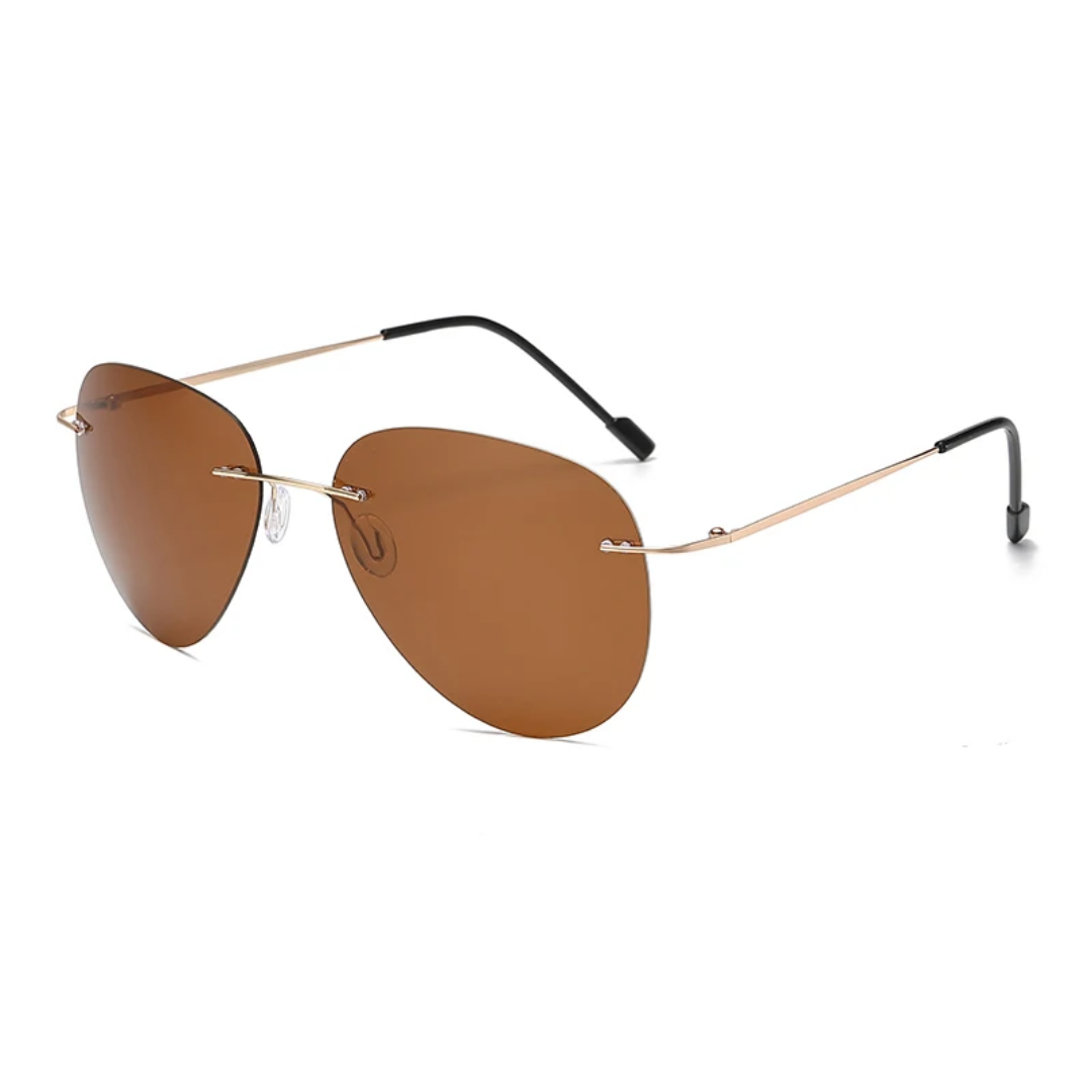 Polarized Rimless Sunglasses for Men & Women - UV Protection for Driving, Cycling, Running & Outdoor Sports - Lightweight & Anti-Glare for Comfortable Wear