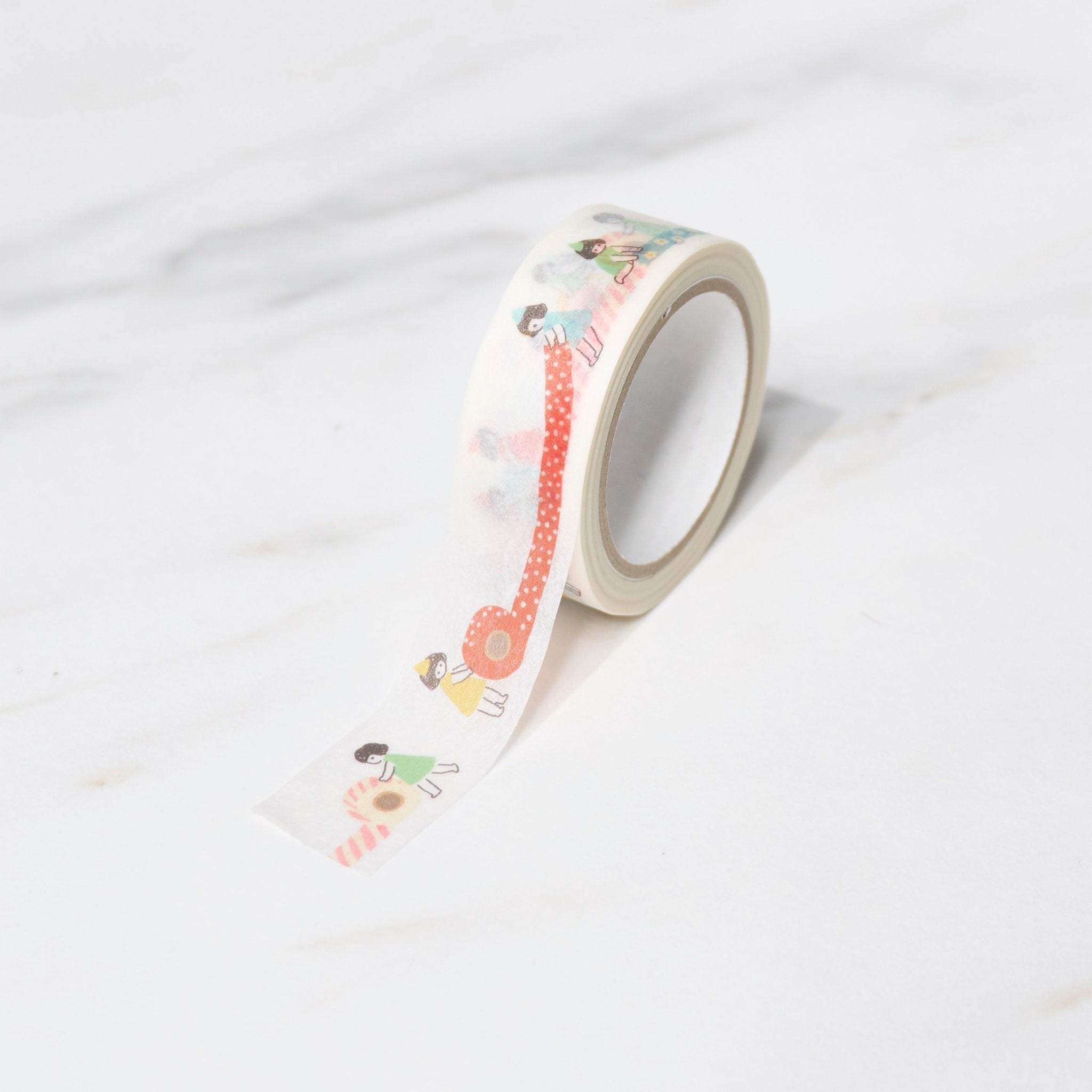 Premium Japanese Masking Tape - Our World Masking Tape by Furukawa Shiko - Decorative Washi Tape for Scrapbooking, DIY Crafts, Gift Wrapping & Home Decor