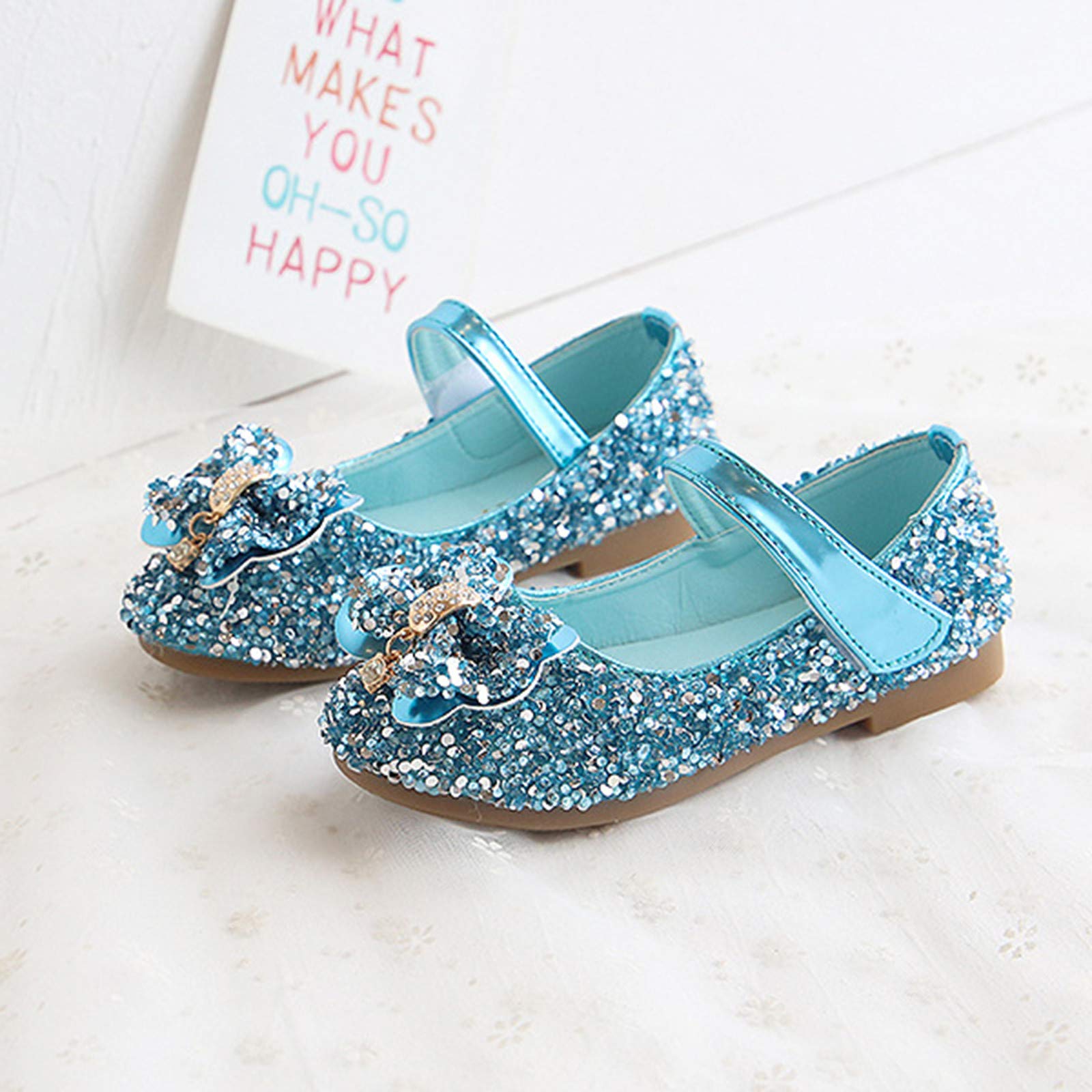 Toddler Girl Mary Jane Shoes - Pearl Bow Ballet Flats for Party & Wedding