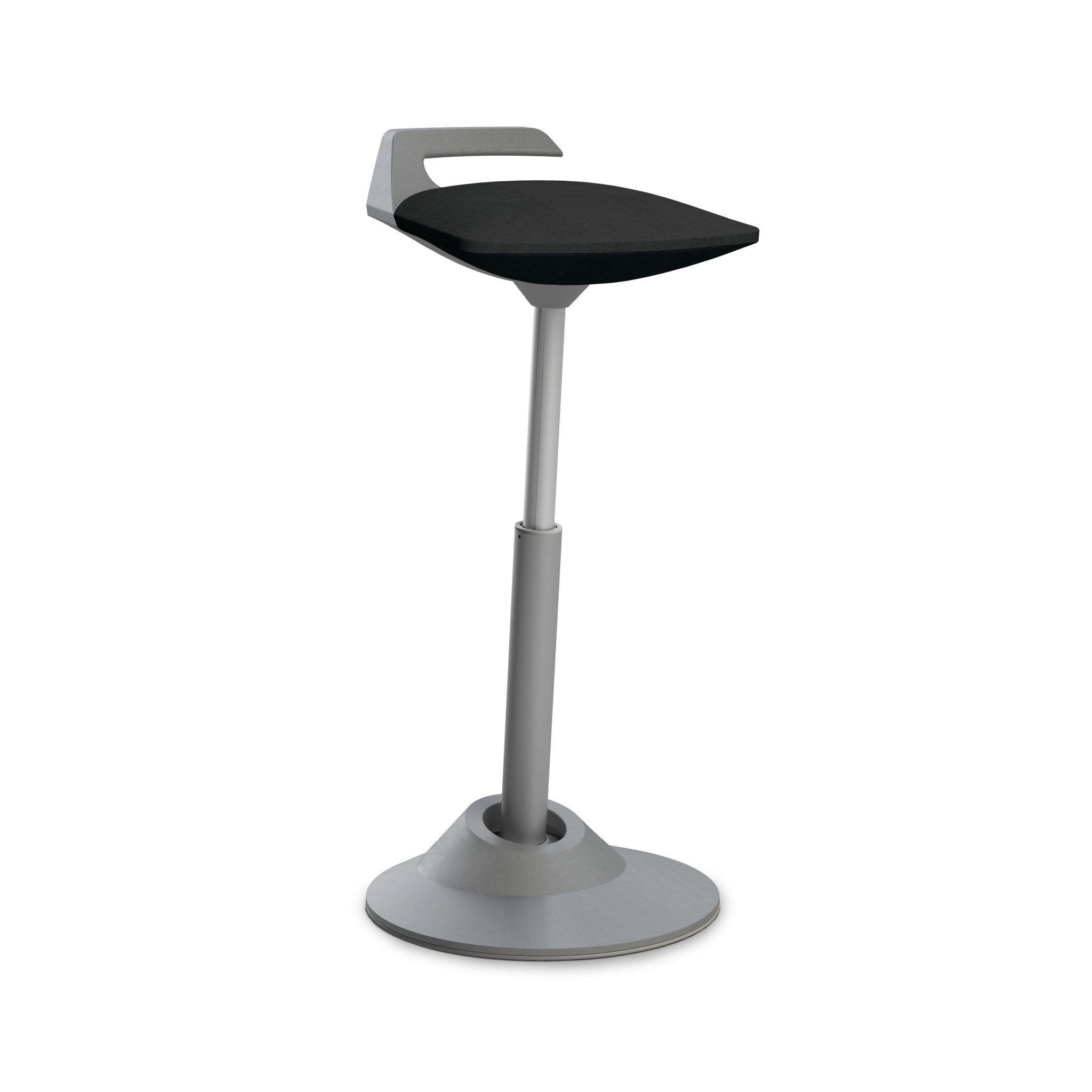 Aeris Muvman Grey Office Chair - Ergonomic Mesh Back Support & Adjustable Height for Home & Office Workspace Comfort