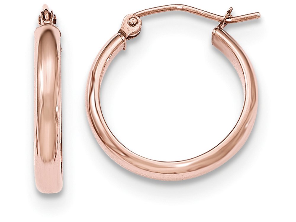 14K Rose Gold Hoop Earrings for Women - Dainty & Elegant Everyday Jewelry - Perfect for Gifts, Date Nights & Special Occasions