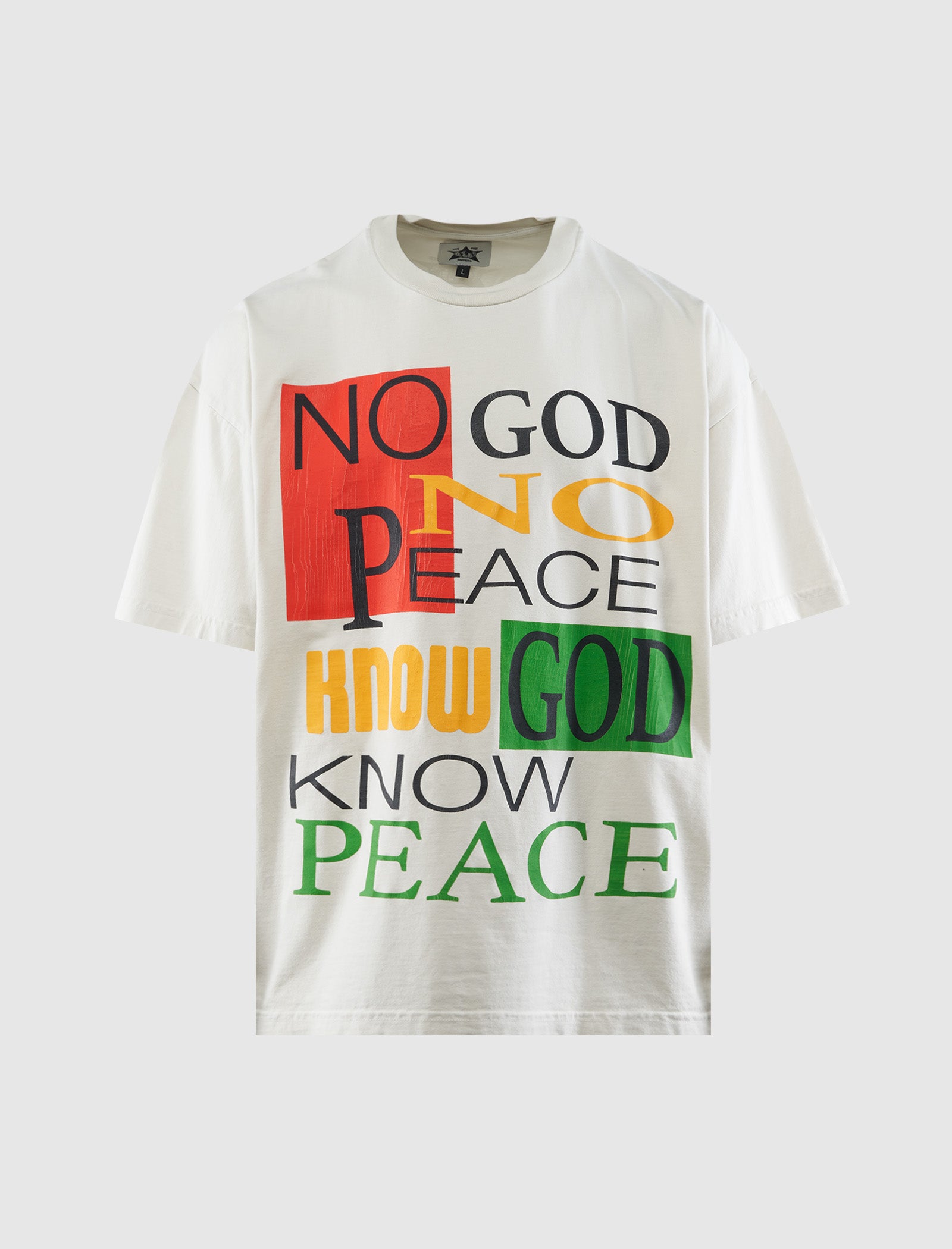NO GOD NO PEACE TEE - Trendy Unisex Graphic T-Shirt for Men & Women - Streetwear Casual Outfit for Everyday Wear, Parties, and Concerts