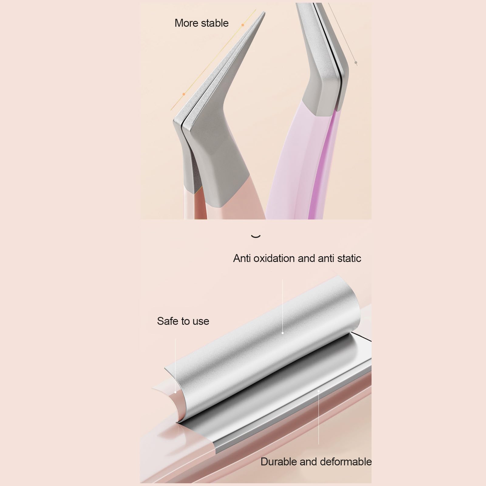 Premium False Eyelash Tweezers - 7-Shape Curved Tip Stainless Steel Eyelash Extension Tool with Fine Tip for Volume Lashes | Lightweight Makeup Tweezers for Professional & Home Use | Perfect for Salon, DIY Lash Extensions & Beauty Enthusiasts