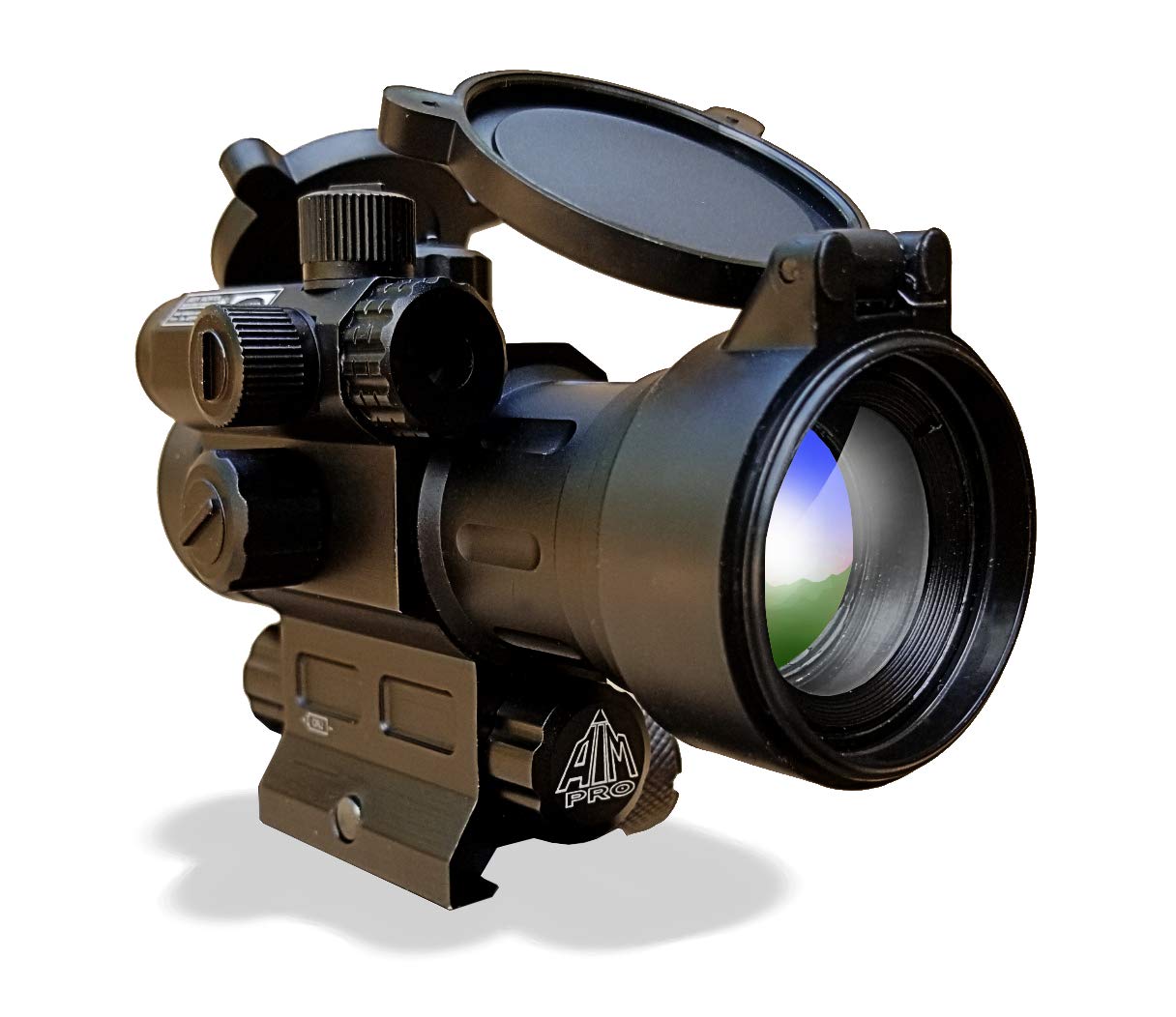 Tactical Red Dot Reflex Sight with Red Laser Combo - High Precision Optical Scope for Pistols & Rifles - Ideal for Hunting, Shooting Range & Home Defense