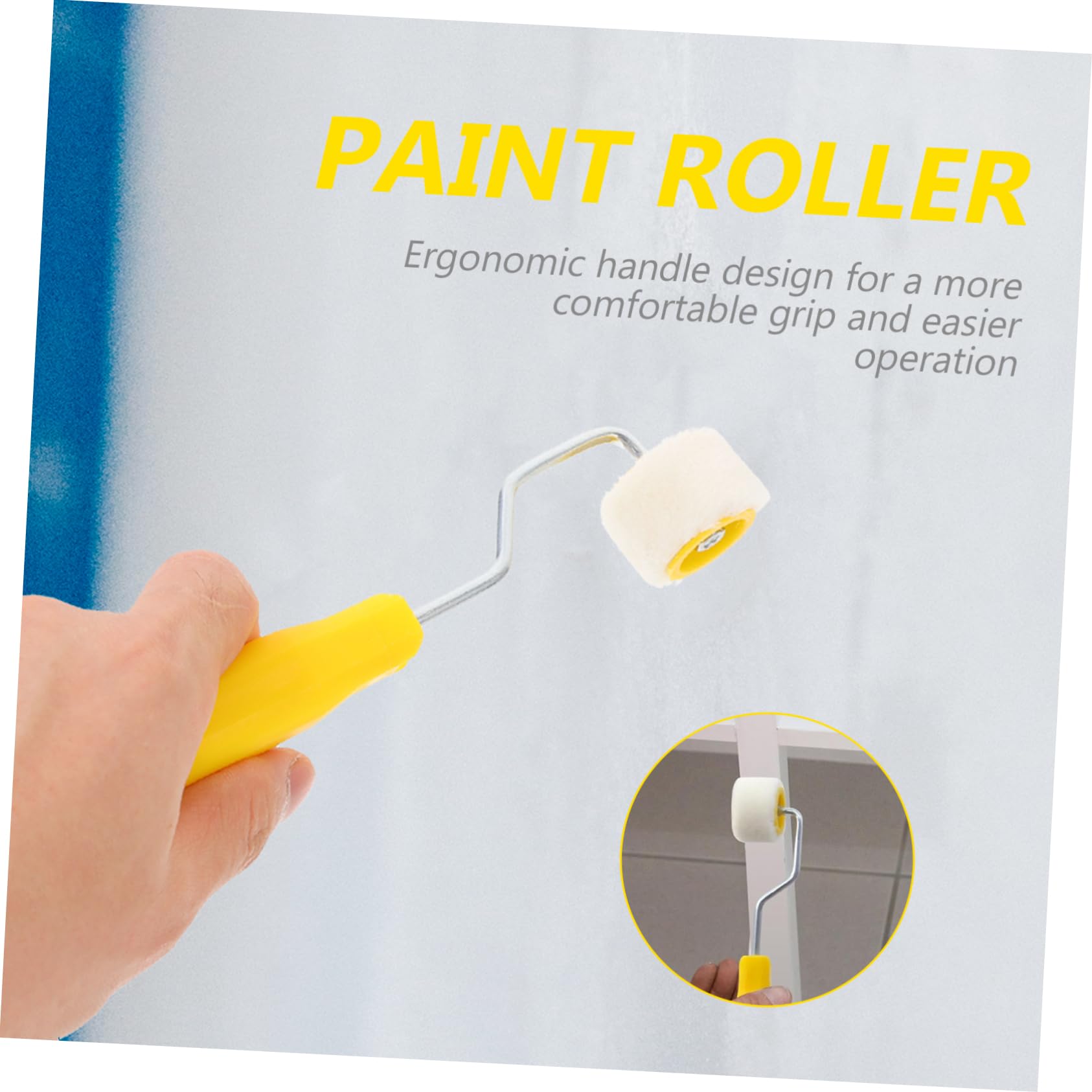 OSALADI 1 Set Paint Roller Covers, Roller Frames & Wall Brushes - Professional Painting Tools Kit for Home DIY, Wall Repair & Small Paint Projects