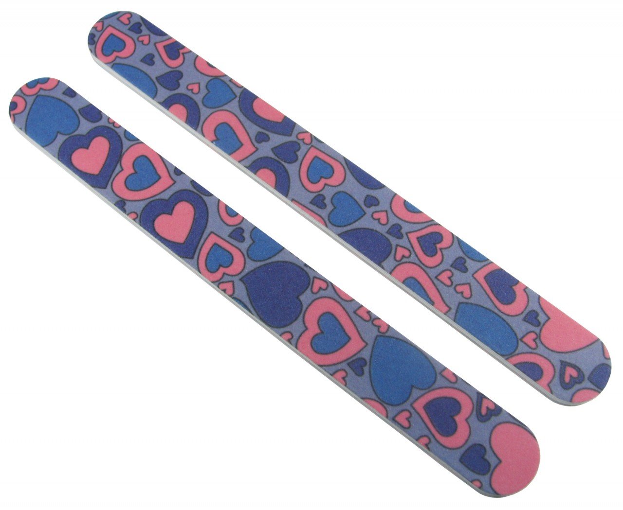 Groovy Hearts Nail Files - 12 Pack Professional Emery Boards for Manicure & Pedicure | Perfect for Home, Salon, Travel & Gift Giving