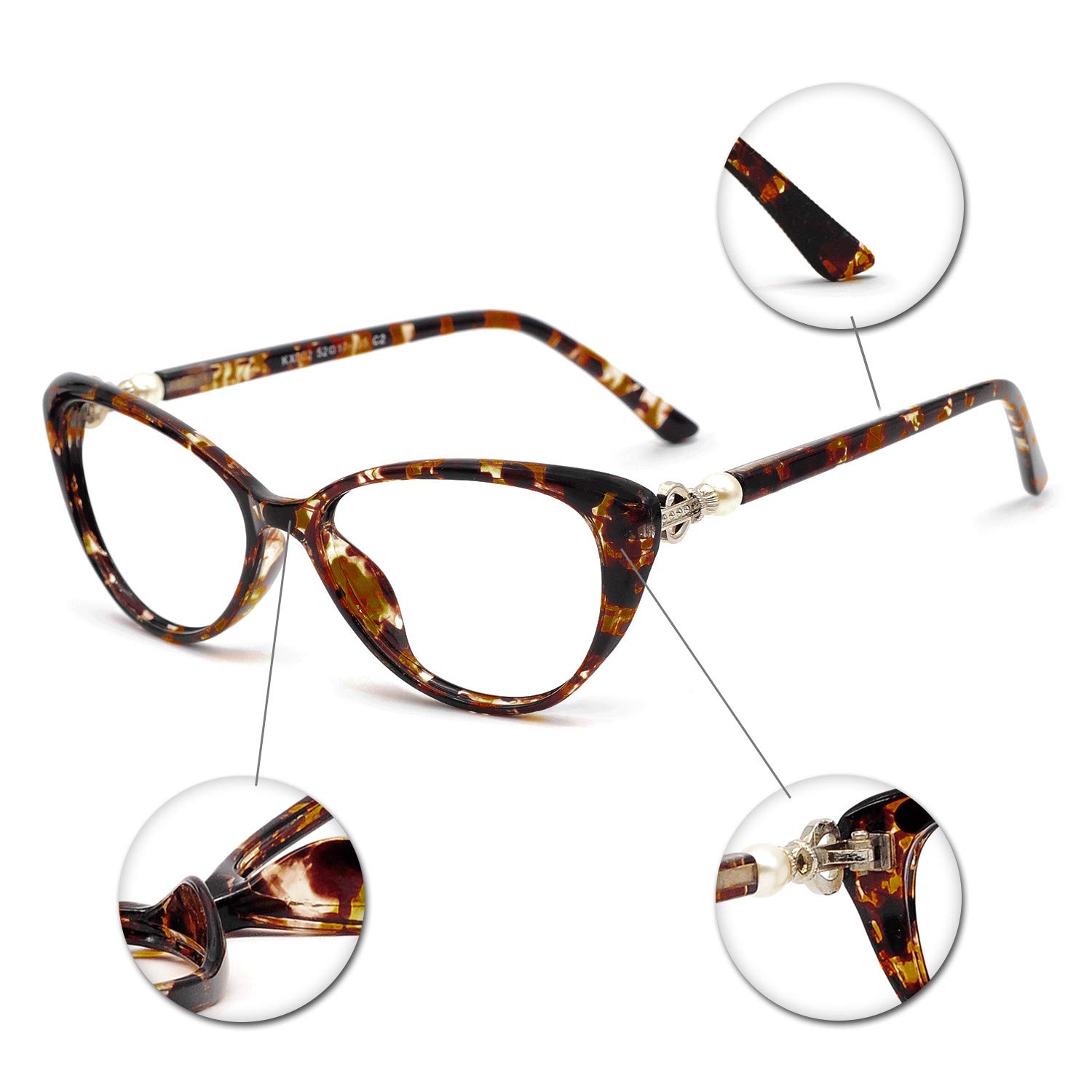 OCCI CHIARI Women's Progressive Reading Glasses with Blue Light Blocking & Multifocus Transition Lenses - Perfect for Computer Work, Reading & Indoor/Outdoor Use