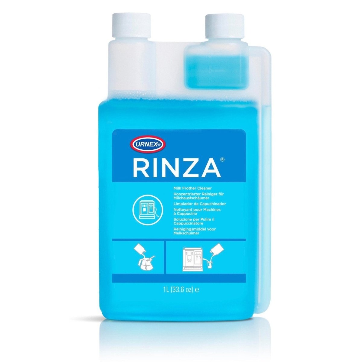 Urnex Rinza Milk Frother Cleaner - Professional Espresso Machine & Coffee Maker Cleaning Solution for Home & Cafe Use