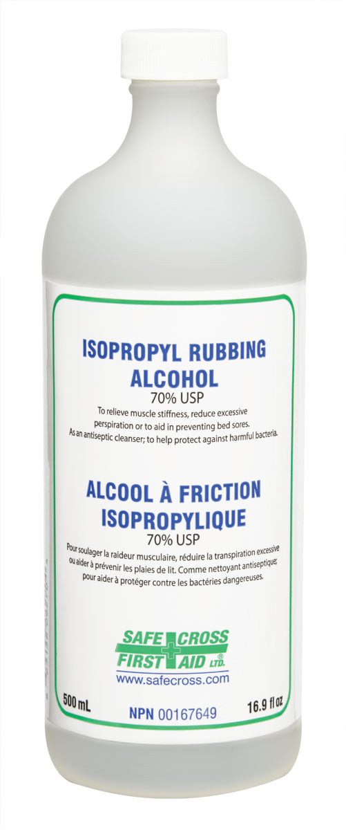 70% Isopropyl Alcohol 500mL Bottle - First Aid, Cleaning & Disinfecting for Wounds, Surfaces & Electronics