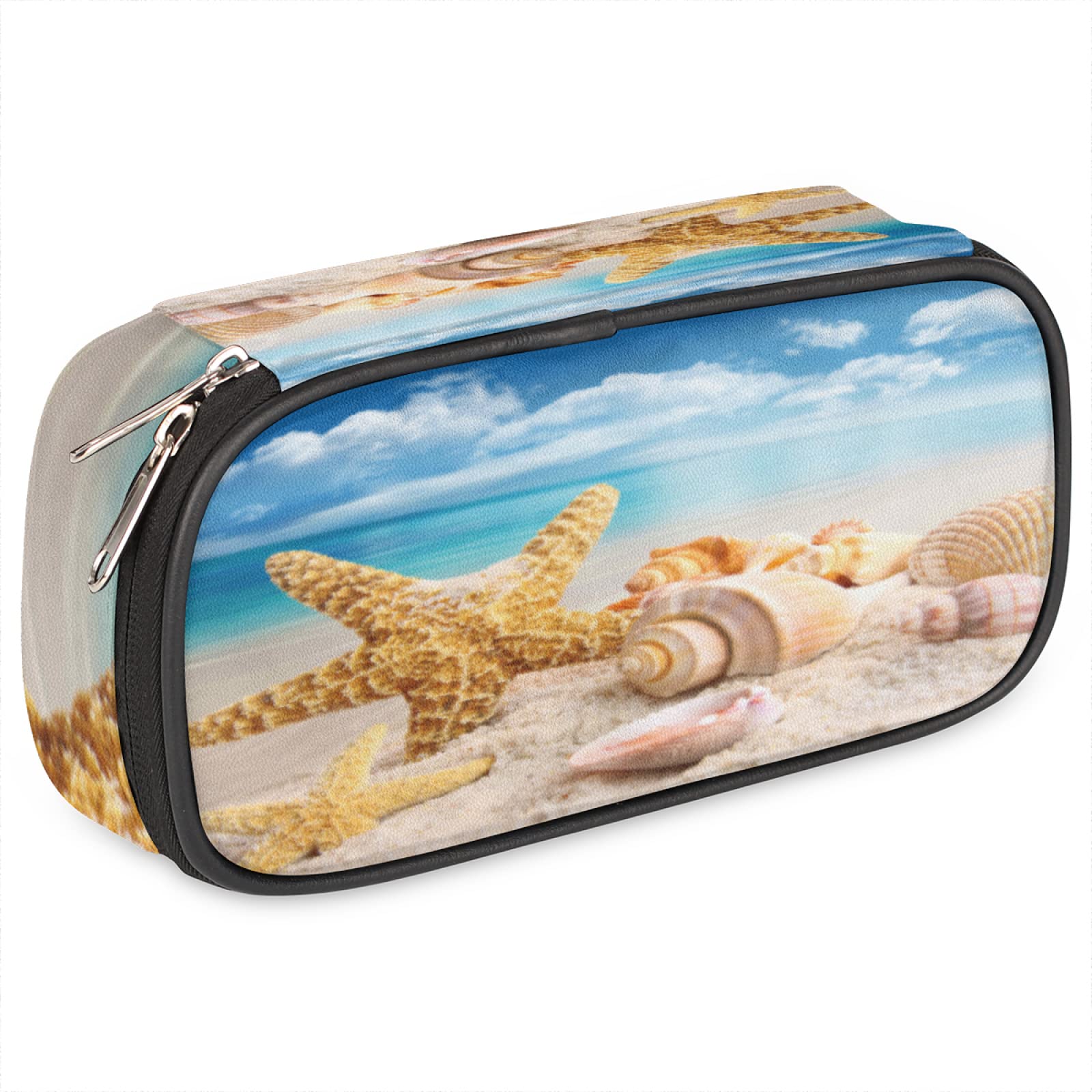 Funky Cute Ocean Starfish Pencil Case - Large Capacity Pen Pouch & Stationery Organizer for School, College, Office Supplies | Perfect for Backpack, Desk Organization & Gift Giving