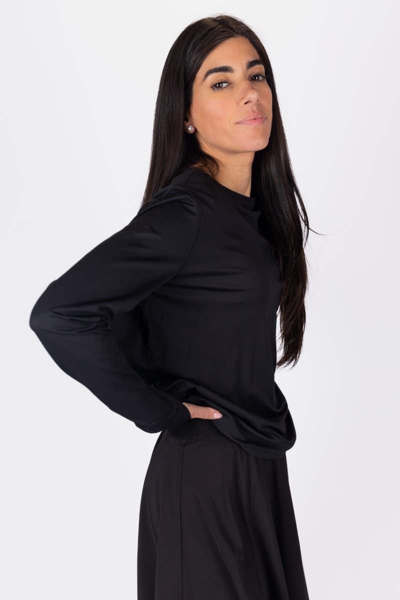 Propel Top (Black) - Stylish and Comfortable Women's T-Shirt for Casual Wear, Gym, and Everyday Outfits